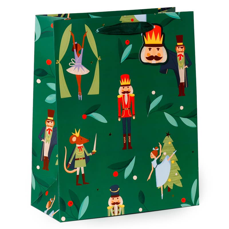 Christmas Nutcracker Sugar Plum Fairy Gift Bag - Holiday Party Favors, Christmas Decorations & Stocking Stuffers for Kids and Adults