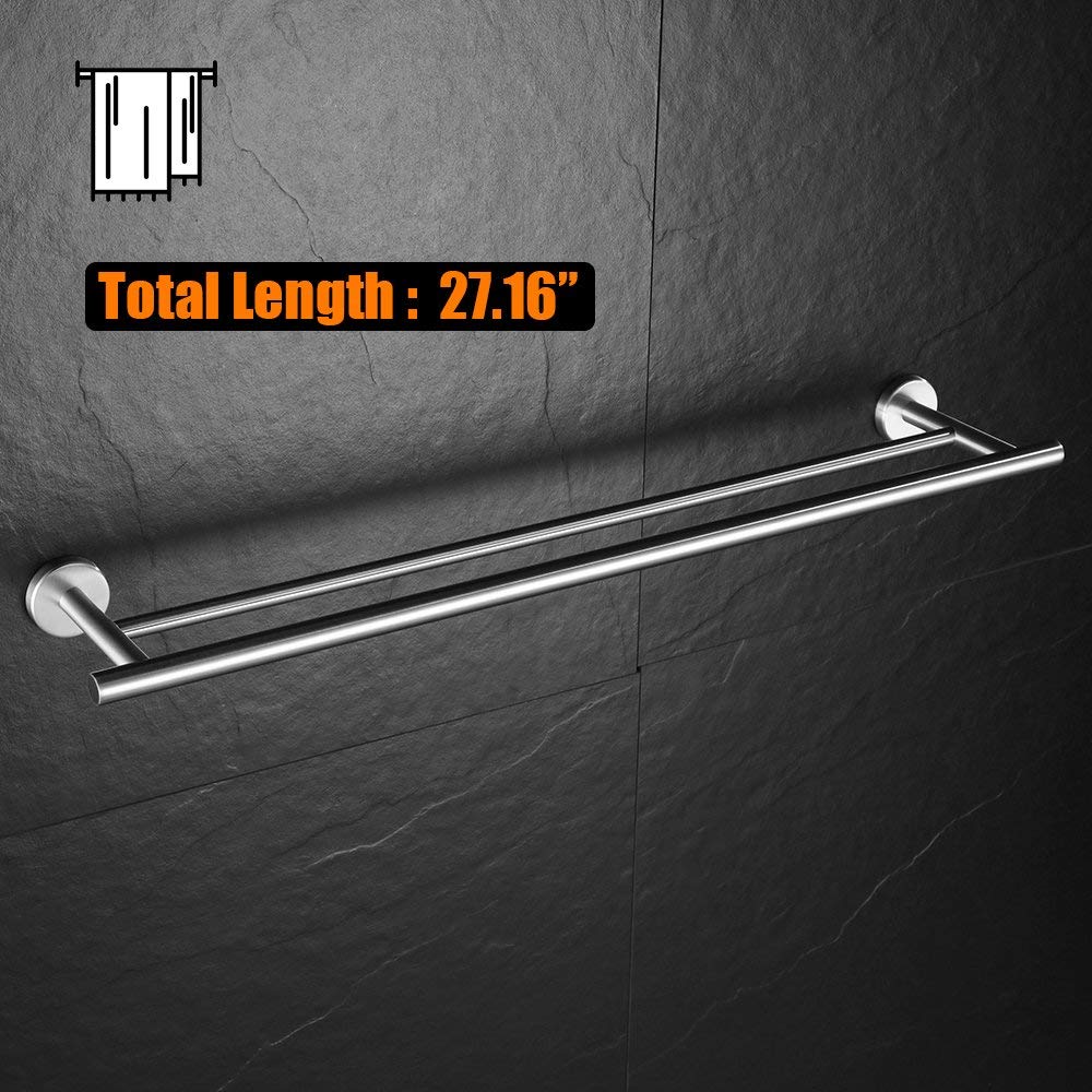 Stainless Steel Towel Ring Holder - 7 Inch Brushed Nickel Wall Mounted Bathroom Accessory (TR160-BN) - Perfect for Modern Bathrooms & Powder Rooms