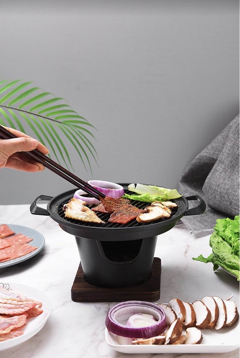 Korean BBQ Grill - Portable Mini Smokeless Indoor/Outdoor Electric Grill for Home, Camping & Party | Perfect for Korean BBQ, Meat, Vegetables & More