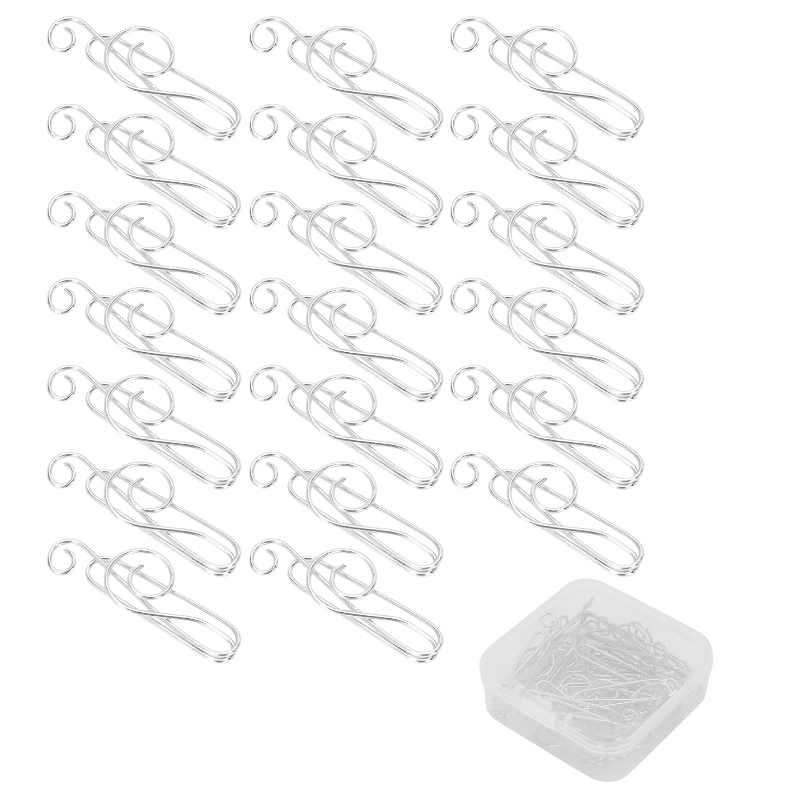 20Pcs Musical Note Paper Clips - Silver Metal Music Themed Office Clips, Creative Cute Stationery Clamps for School, Office & Home Use - Perfect for Organizing Documents, Scrapbooking & Gift Wrapping