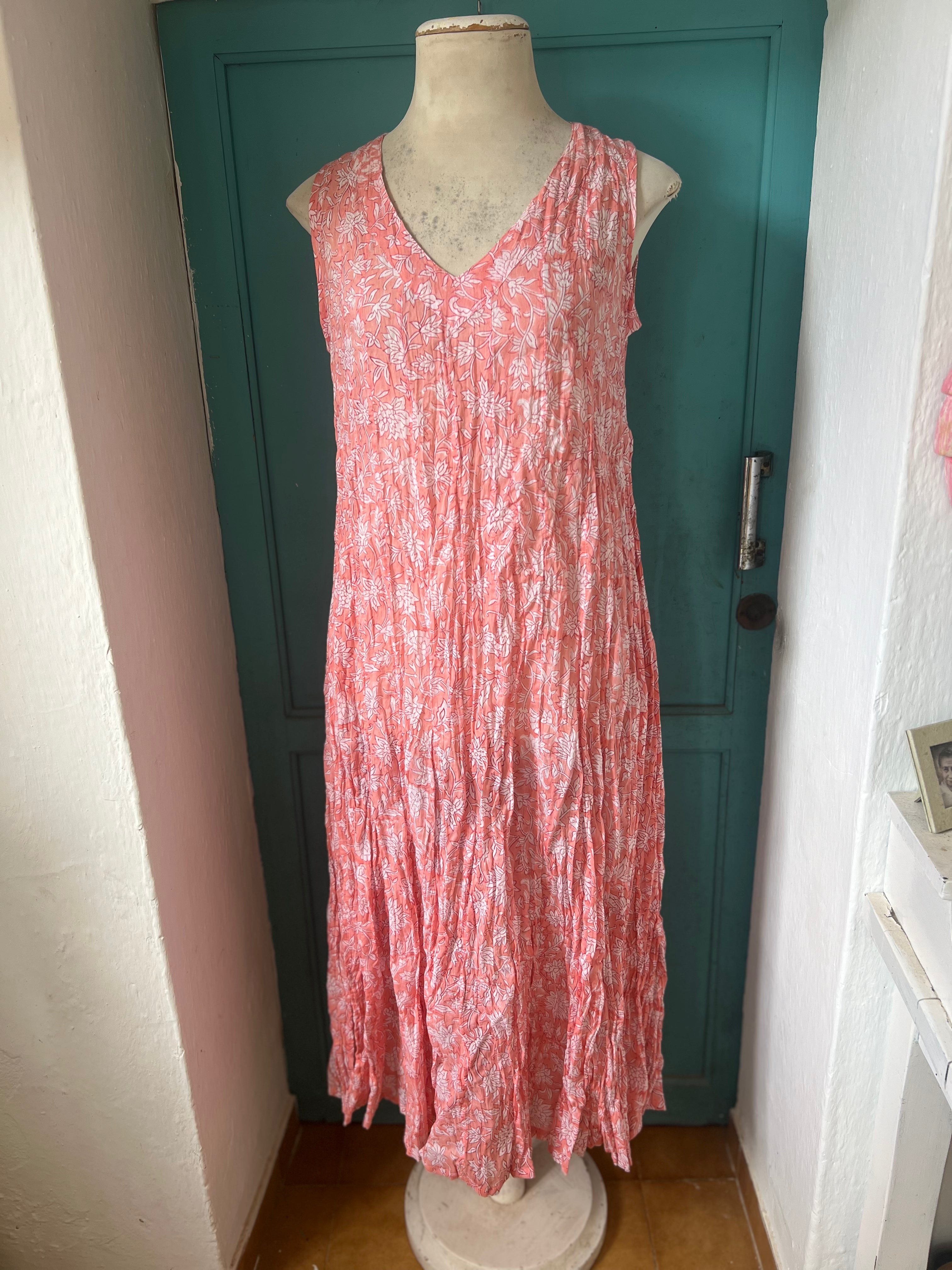 Ibeka Ibeca SL Cotton Maxi Dress - Rosa Dream | Flowy Summer Dress for Women, Beach Cover Up, Boho Chic Outfit, Casual & Party Wear