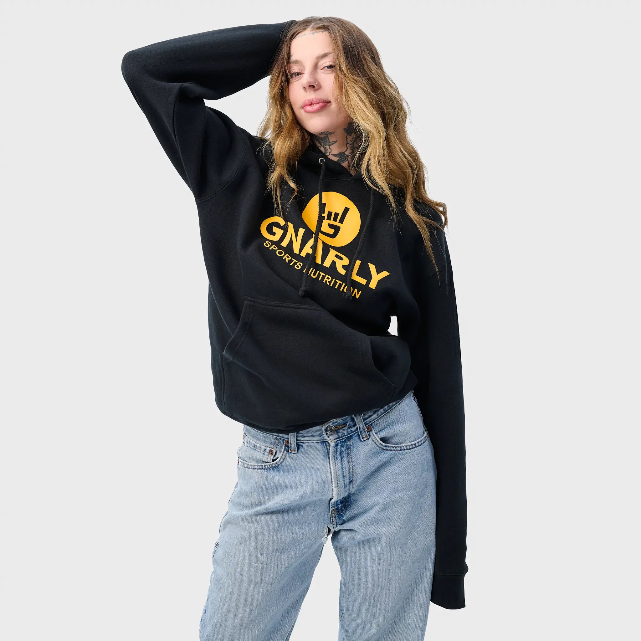 Stylish Black & Yellow Hoodie for Men & Women - Trendy Unisex Pullover for Casual Wear, Street Fashion & Outdoor Activities