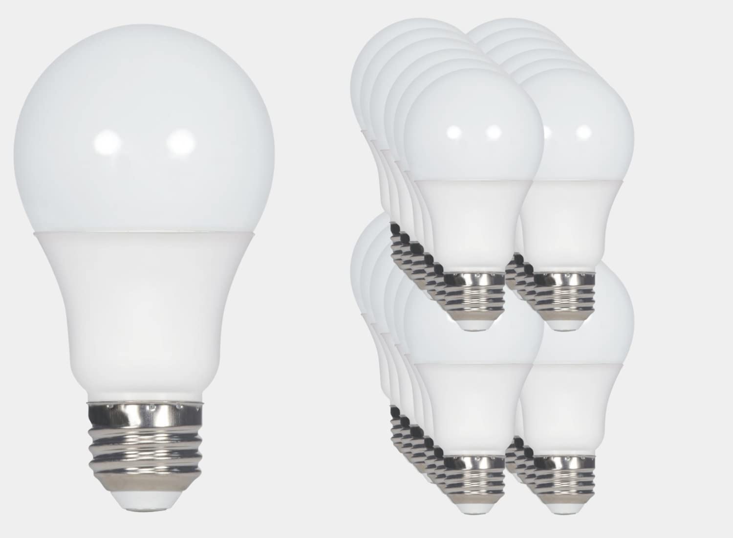 Satco S29812 11W A19 LED Light Bulb - 4000K Cool White, Frosted, E26 Medium Base, 220° Beam Angle - Dimmable for Home, Kitchen, Garage, Office & Restaurants (Pack of 24) - Energy Efficient Lighting Solution for Indoor & Commercial Spaces