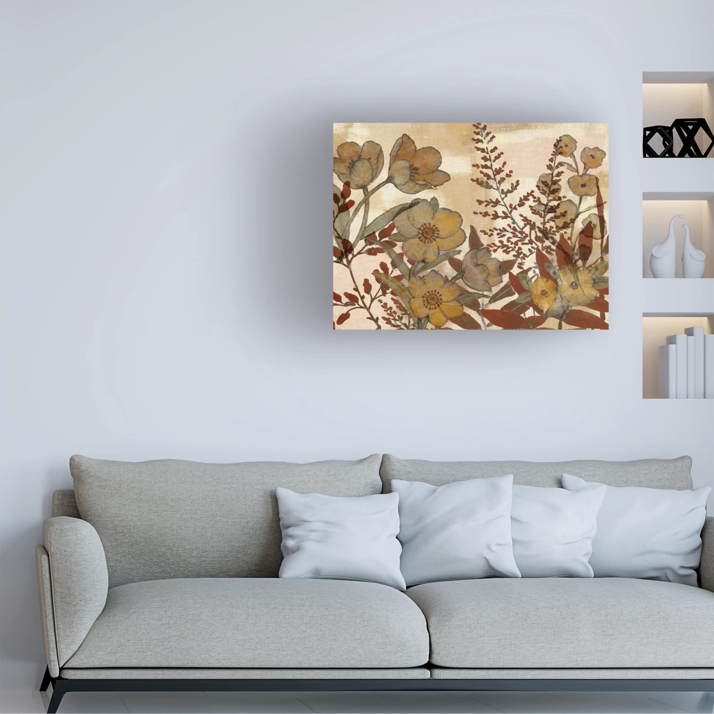 Trademark Fine Art 'Sienna Arrangement II' Canvas Wall Art Print by Studio W - Modern Abstract Painting for Living Room, Bedroom & Office Decor
