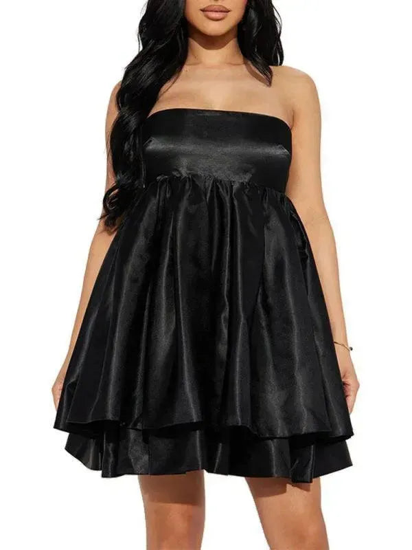 Elegant Strapless Mini Dress for Women - Sexy Cocktail Party & Night Out Outfit - Perfect for Club, Date Night & Special Occasions