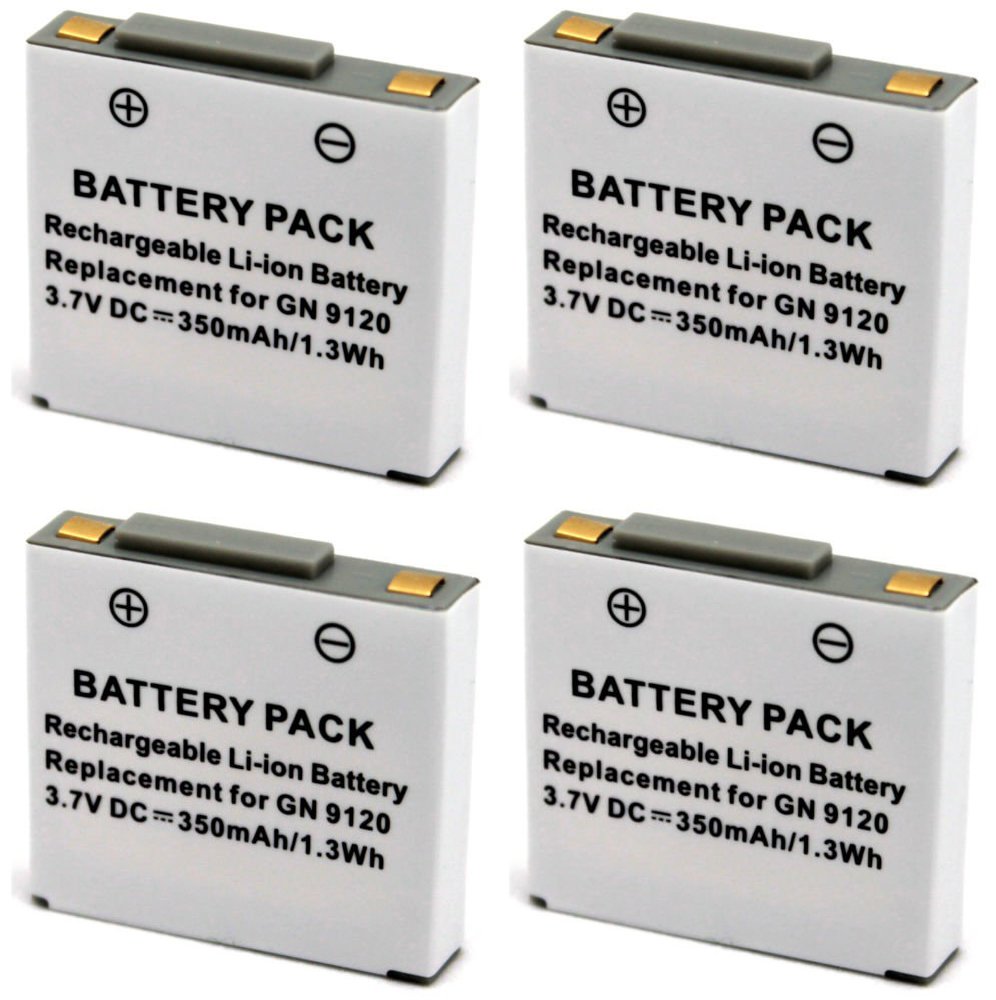 Synergy Digital Wireless Headset Batteries - 4 Pack Li-Polymer 3.7V 340mAh Replacement for GN 9125 & GN 14151-01 Headsets - Long Lasting Power for Office Calls, Customer Service & Remote Work