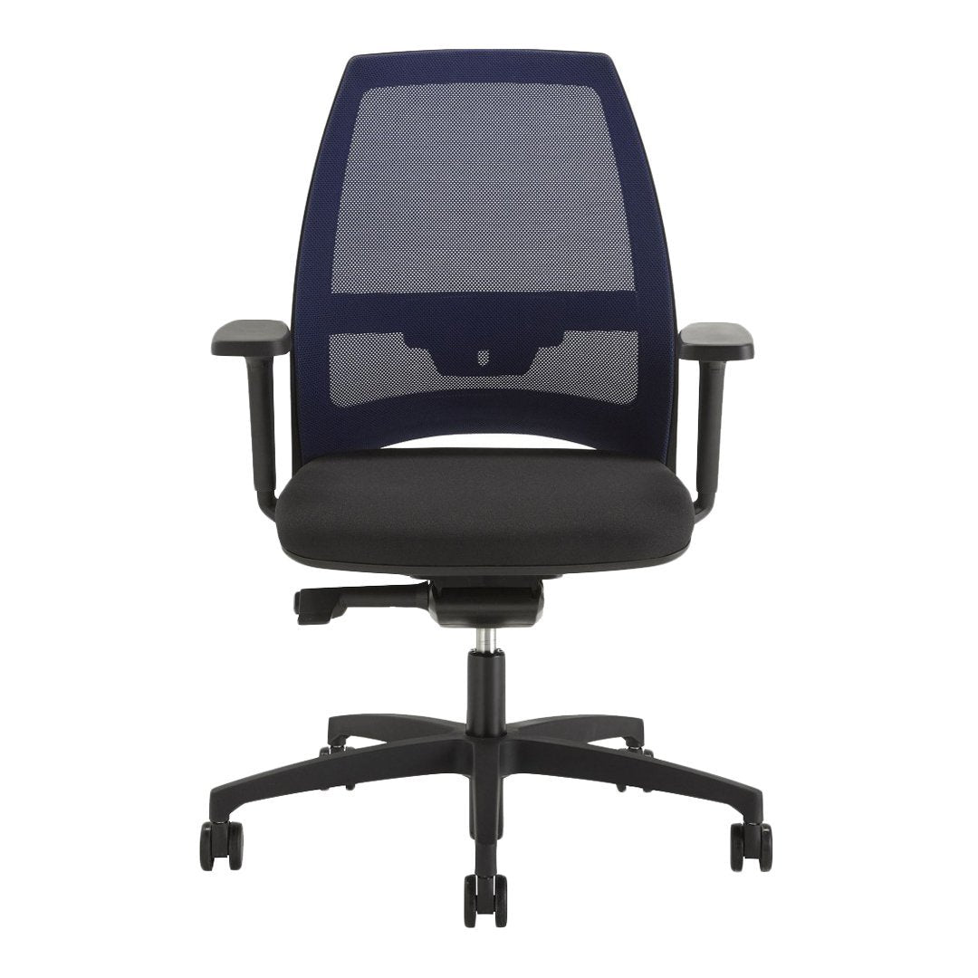 Ergonomic Mesh Back Office Chair with Lumbar Support - Adjustable Height & Swivel for Home & Office Workspace - Comfortable Desk Chair for Long Hours Sitting