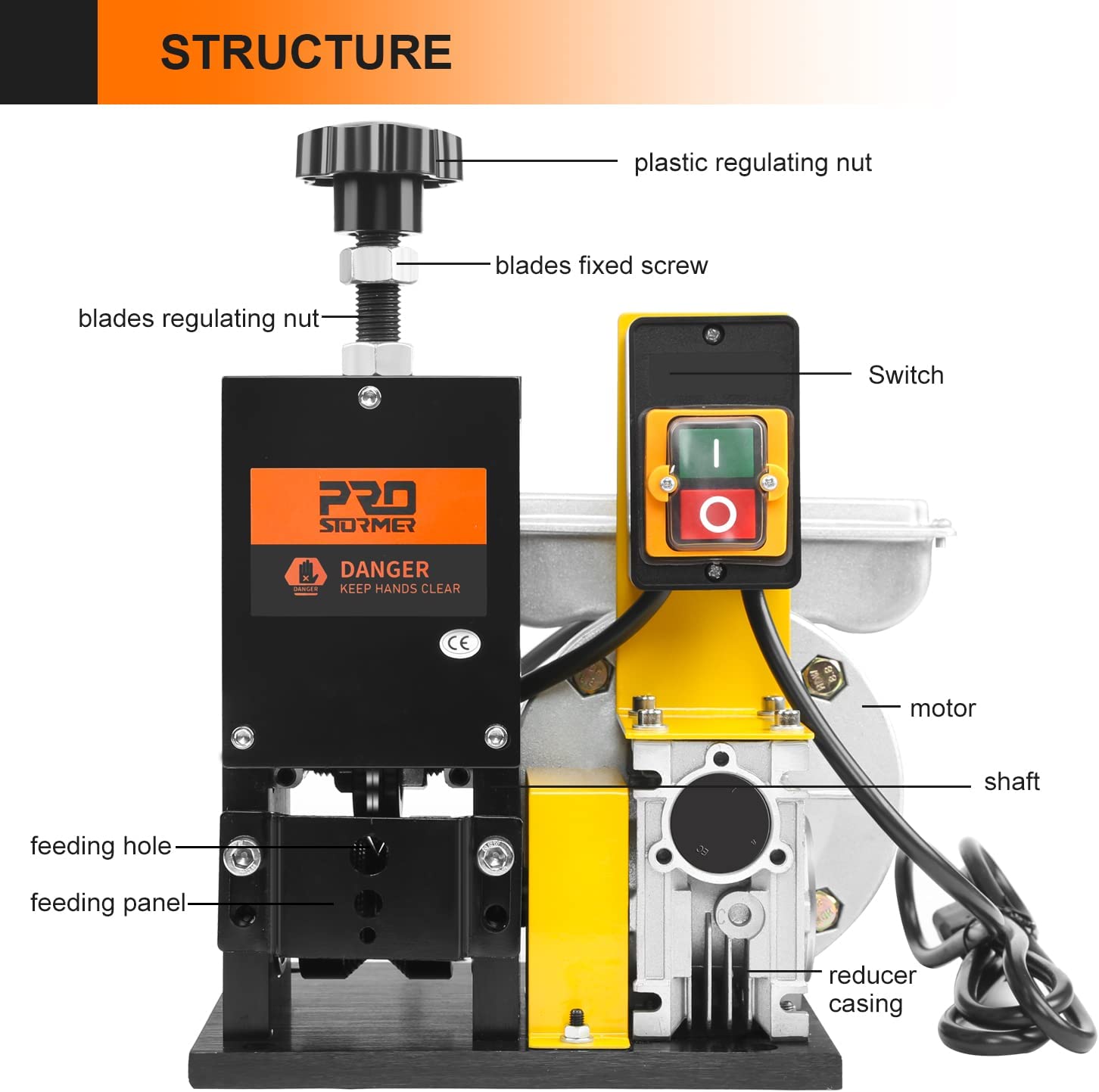 Prostormer Automatic Wire Stripper Machine - Professional Electric Wire Stripping Tool for DIY, Home & Industrial Use - Perfect for Electricians, Engineers & DIY Enthusiasts