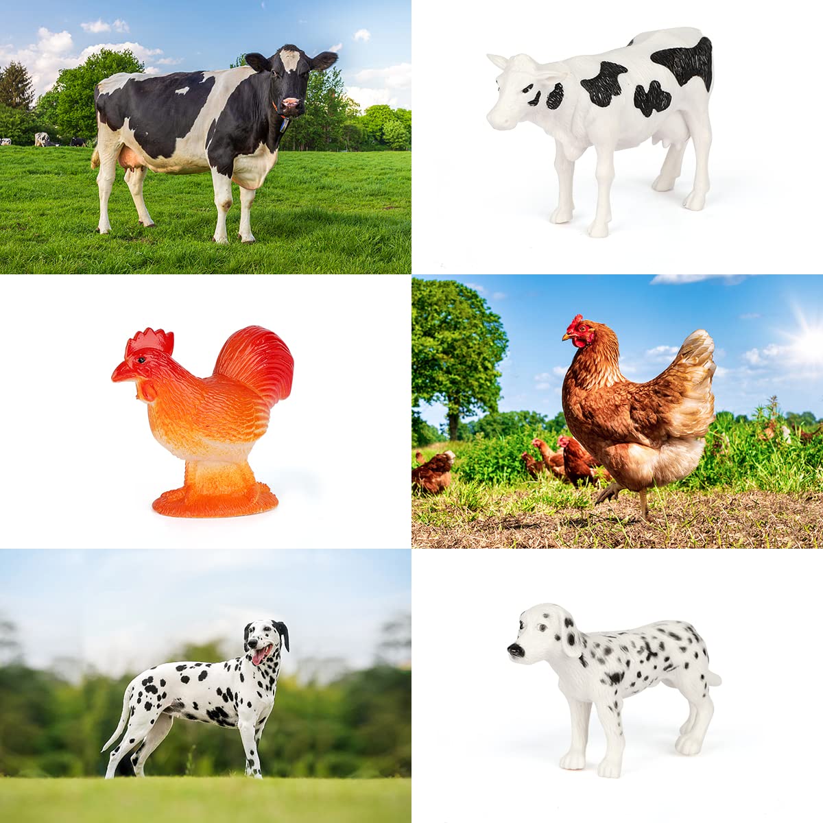 Realistic Farm Animal Figurines Set with 10 Plastic Animals & Sound Book - Educational Learning Toys for Toddlers Ages 3+ | Perfect for Preschool Playtime, Birthday Gifts & Early Childhood Development
