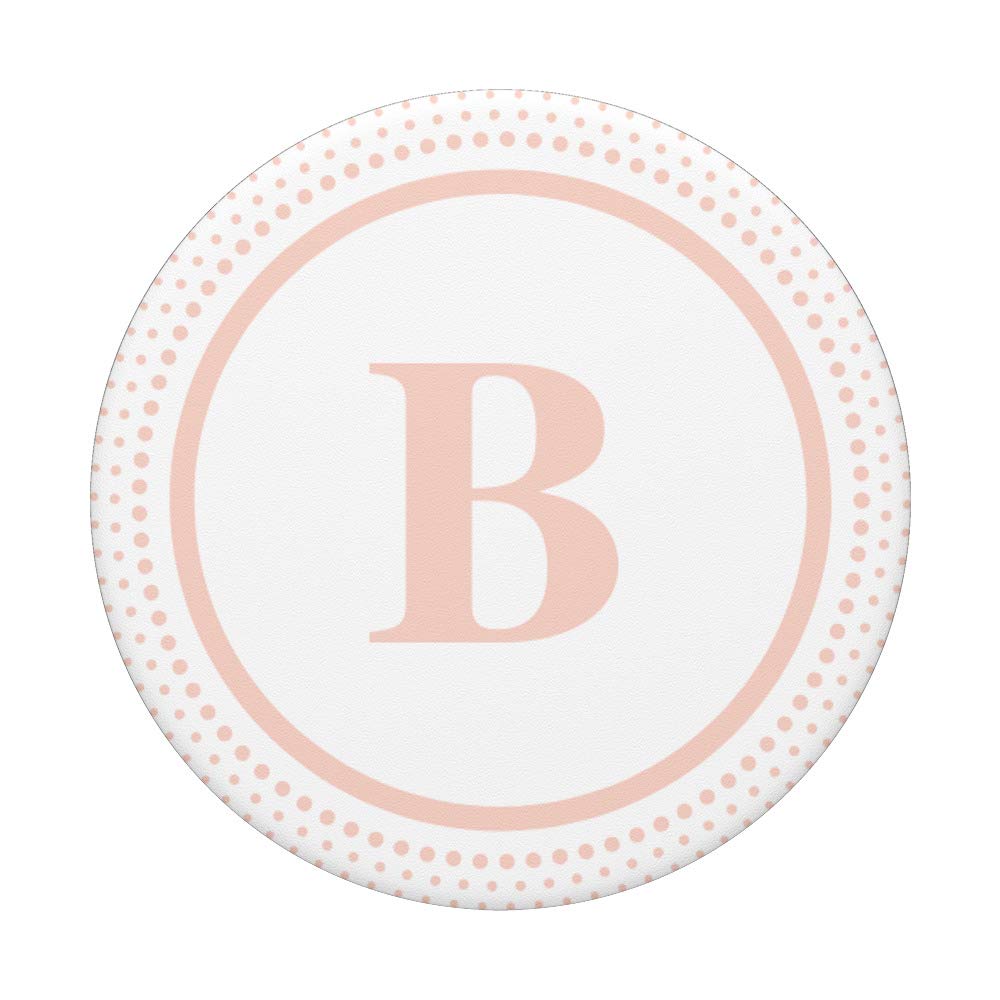B Cinderella Pink Monogram PopSocket - Swappable Phone Grip for iPhone, Samsung & Tablets - Perfect for Daily Use, Travel & Selfies
