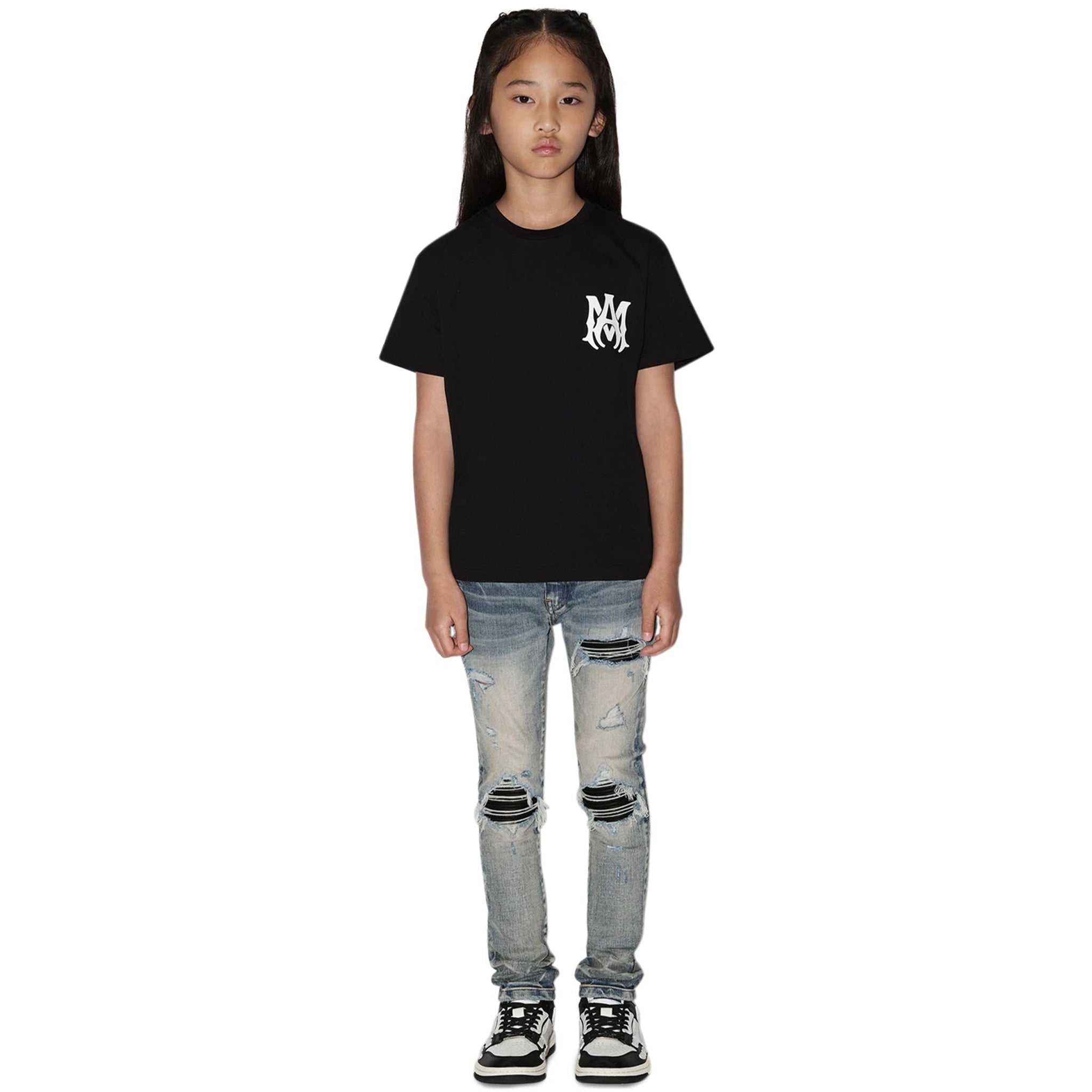 Amiri Kids MA Black T-Shirt for Boys & Girls - Stylish Graphic Tee for Casual Wear, School & Outings