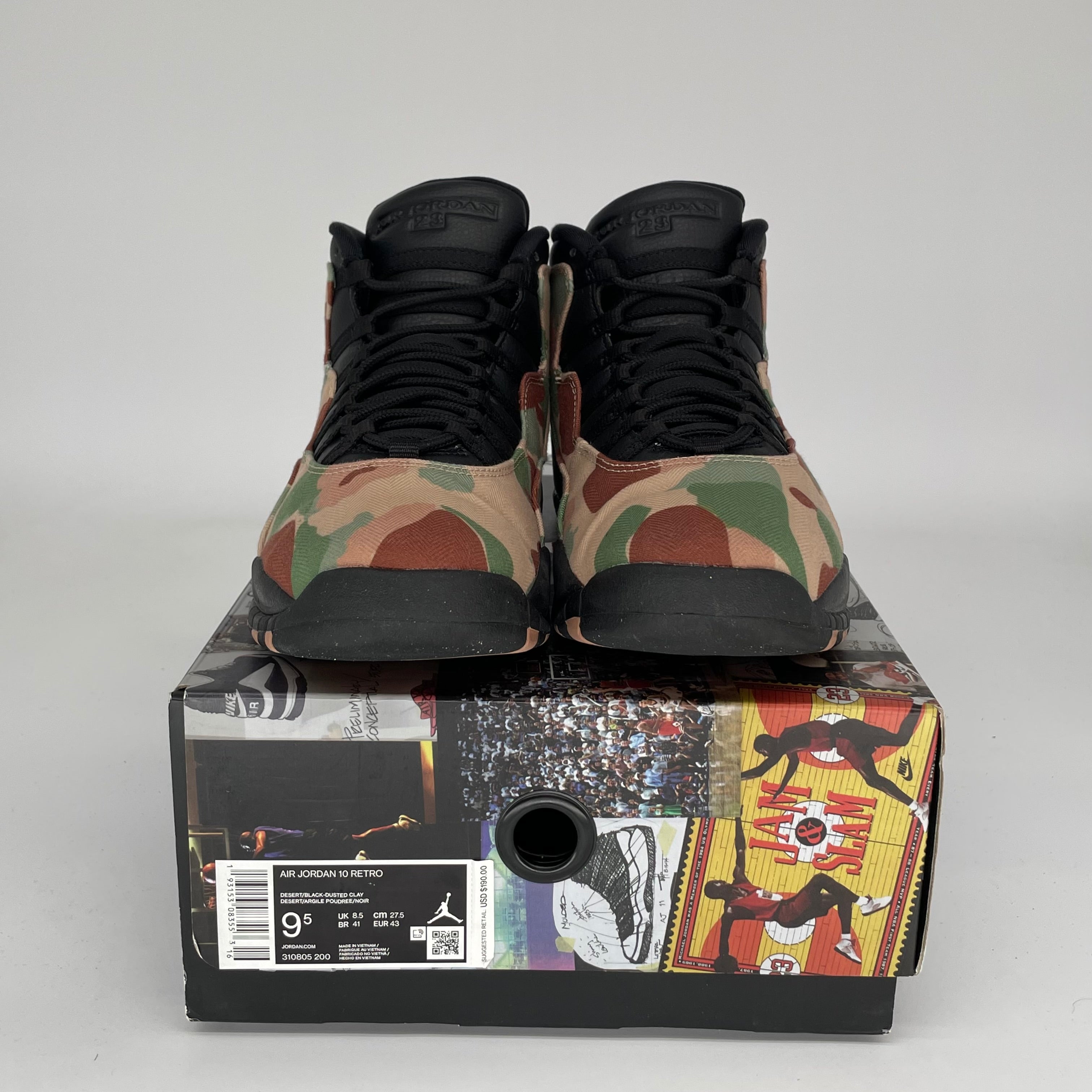 AIR JORDAN 10 DUCK CAMO Sneakers Men's Size 9.5 - Style 310805-200 | Basketball Shoes for Men, Streetwear Fashion & Casual Wear