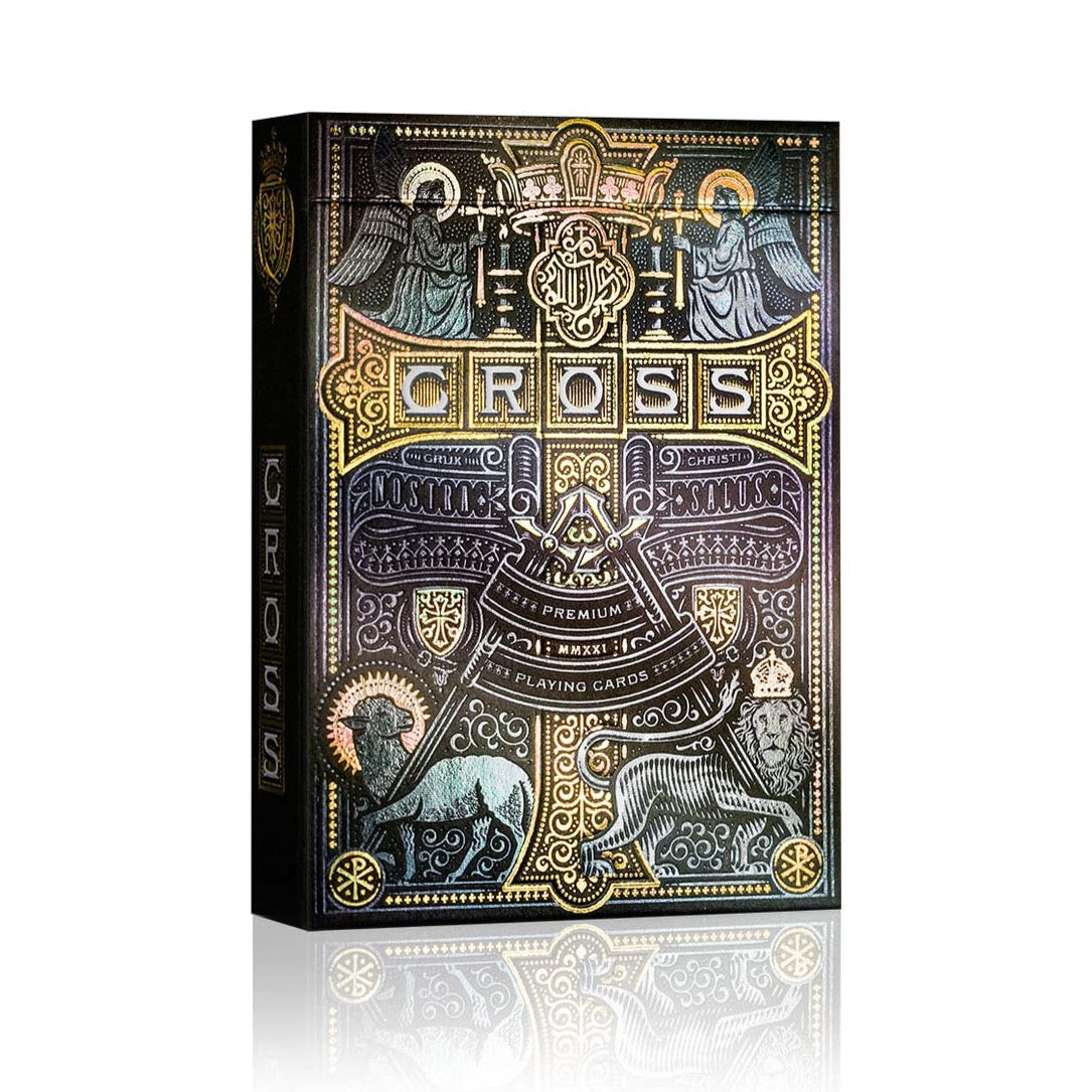 Premium Golden Grace Foiled Edition Cross Playing Cards - Elegant Poker Deck for Magic Tricks, Card Games & Collectibles (Ideal for Parties, Gifts & Cardistry)