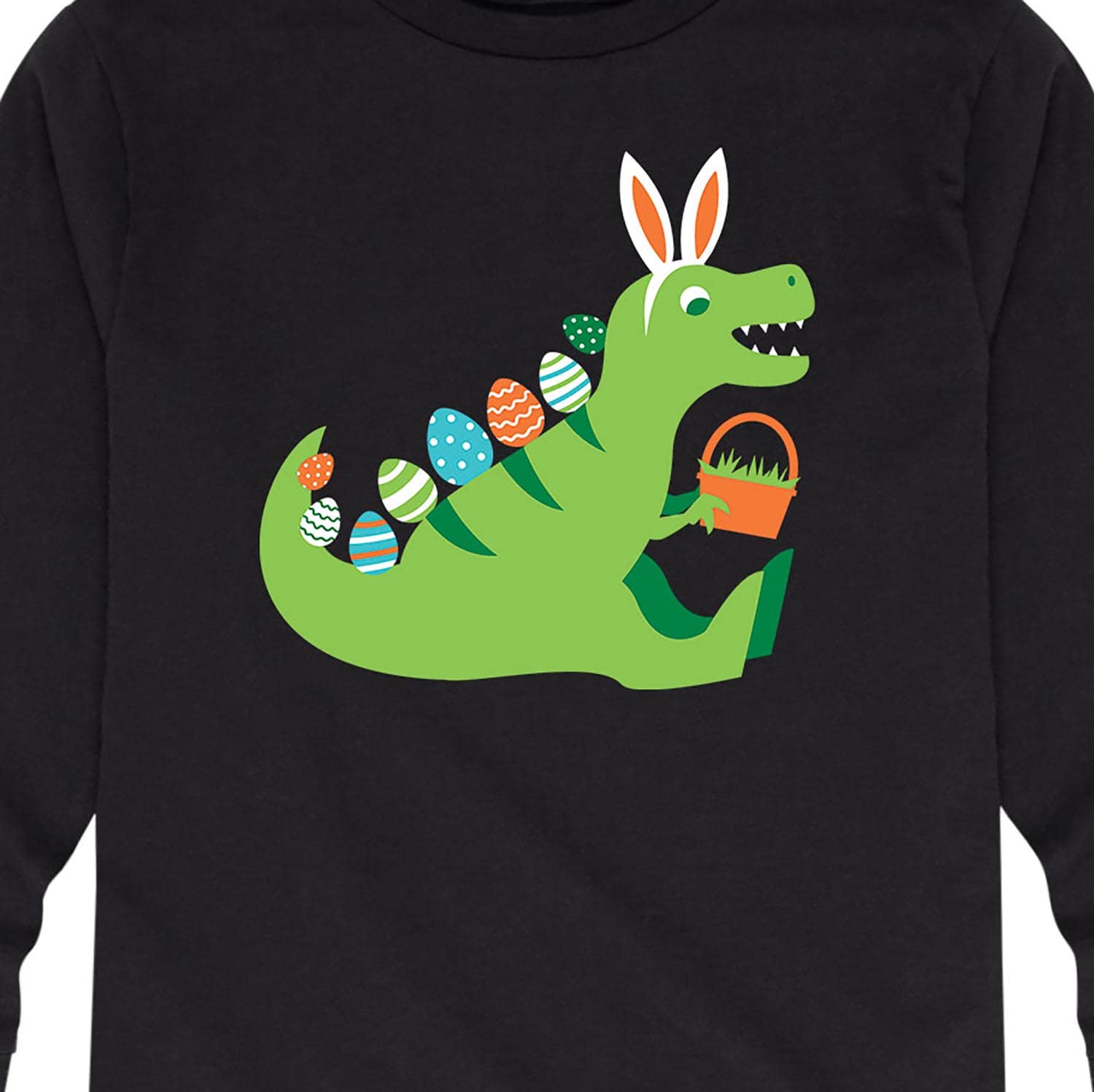 Easter Dinosaur Kids Long Sleeve T-Shirt - Cute Dino Graphic Tee for Boys & Girls - Soft Cotton Playwear for Easter Egg Hunts & Spring Activities