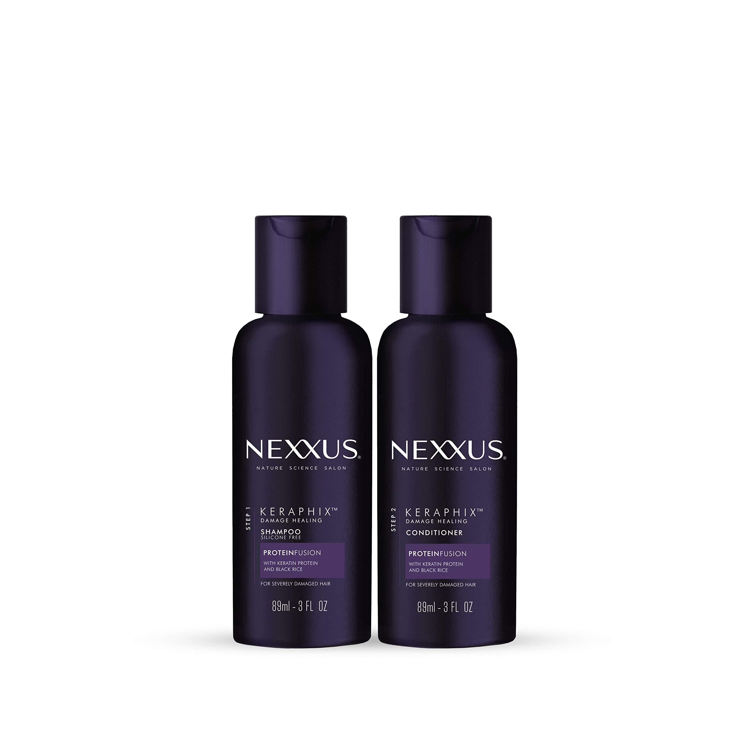 Nexxus Keraphix Repairing Shampoo for Damaged Hair - 3 oz Bottle (12 Pack of 2) - Deep Conditioning Treatment for Dry, Brittle Hair - Perfect for Salon-Quality Hair Care at Home