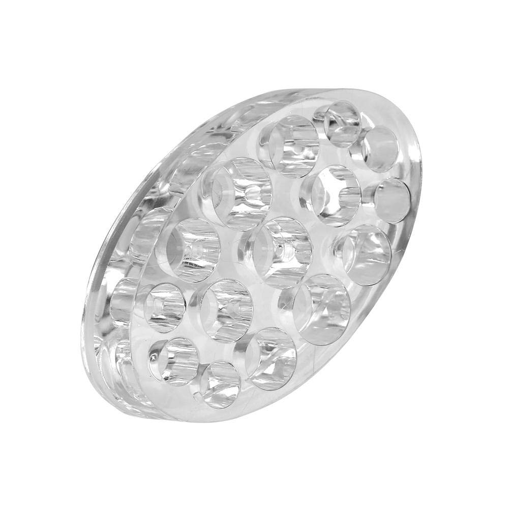 15-Hole Oval Acrylic Ink Cup Holder Stand for Permanent Makeup & Tattoo Artists - Professional Pen Holder for Tattoo Needles and PMU Tools (Ideal for Tattoo Studios & Beauty Salons)