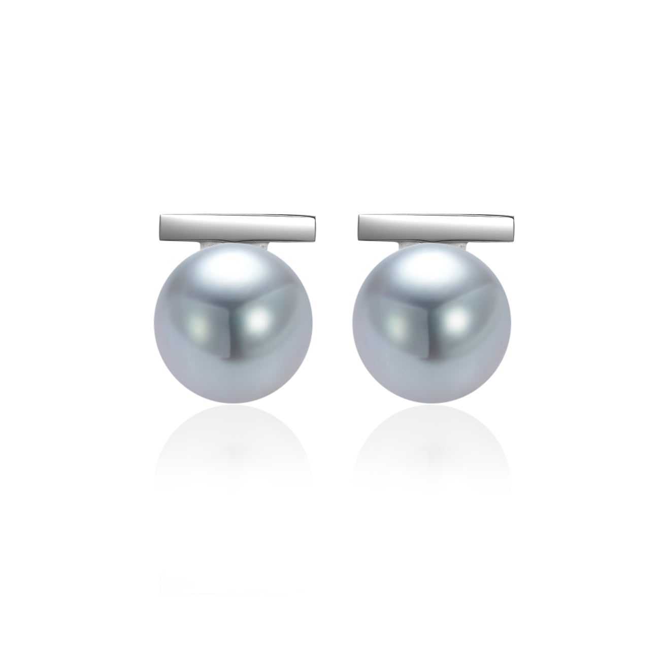 18K Gold Akoya Pearl Earrings - AAA Grade Silver White Pearls for Women | Elegant Jewelry Gift for Wedding, Anniversary & Special Occasions