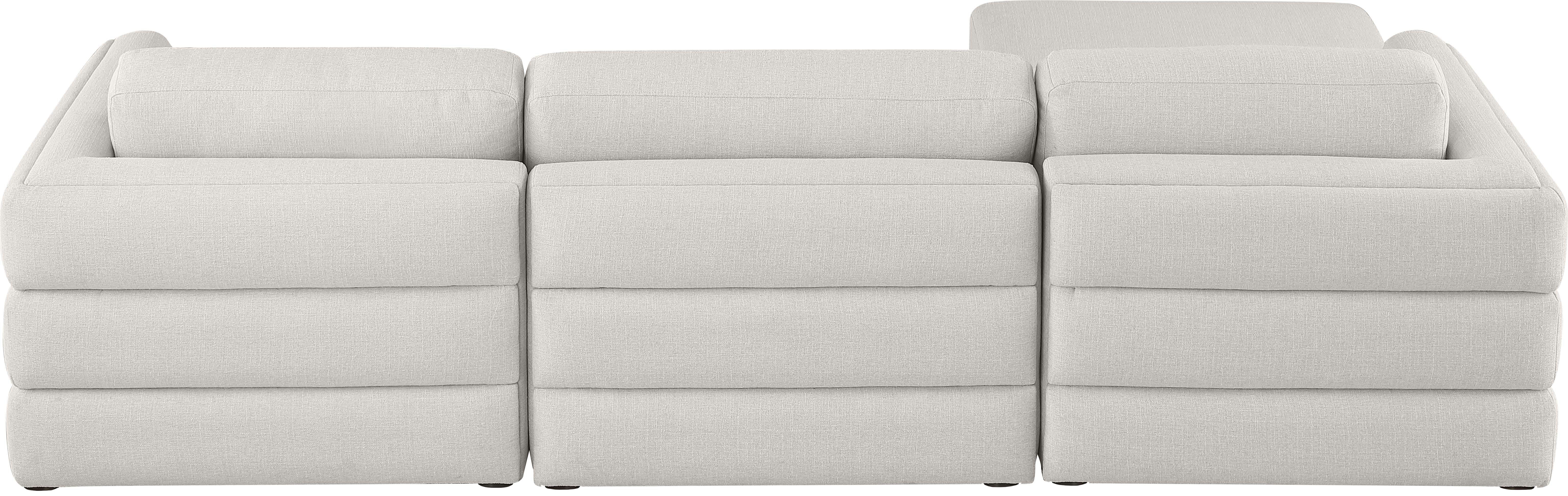 Beckham Durable Linen Textured Fabric Modular Sectional Sofa - Comfortable Modern Living Room Furniture for Home & Office Use