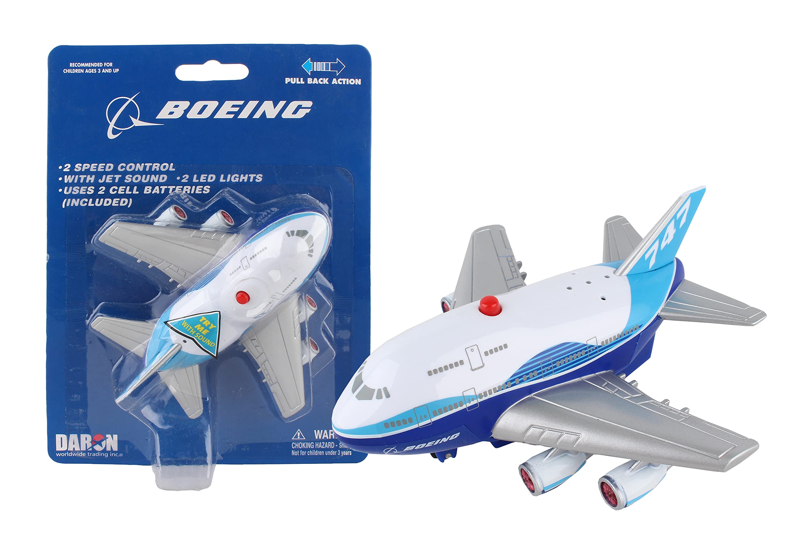 Daron Boeing 787 Pullback Toy Airplane with LED Lights & Realistic Sounds - Perfect for Kids' Playtime, Travel Toys & Aviation Enthusiasts Collection