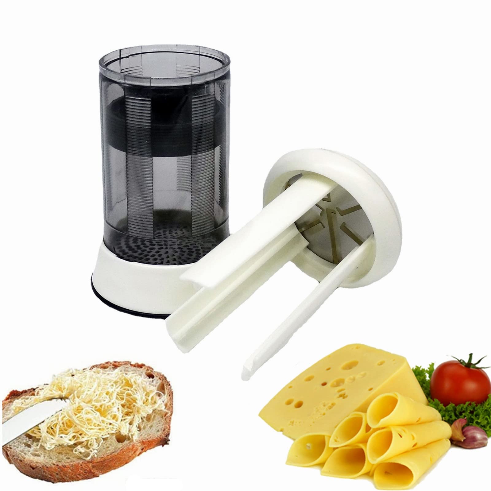 Stainless Steel Rotary Cheese Grater - Handheld Butter & Cheese Grinder Cutter - Safe & Efficient Kitchen Tool for Pasta, Pizza, Salad & Baking Accessories