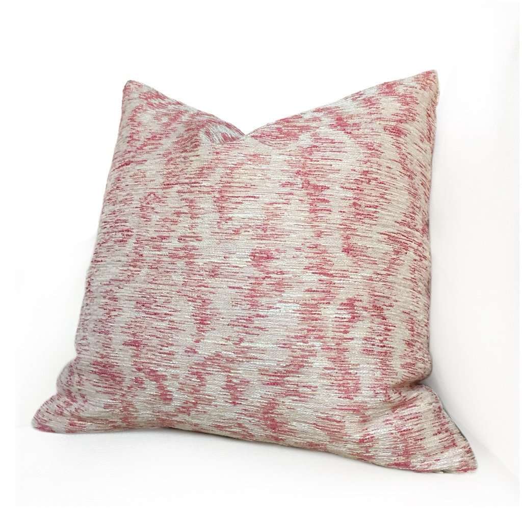 Pink Ivory Abstract Texture Pillow Cover - 18x18 & 20x20 Inch Decorative Throw Pillow Case - Soft Bohemian Home Decor for Living Room, Bedroom, or Nursery
