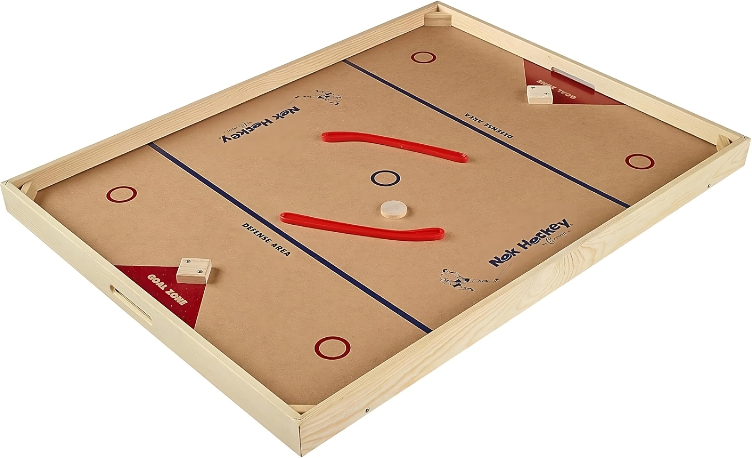 Carrom Champion Nok Hockey Game (Large) - Premium Wooden Board Game for Adults & Kids - Fun Indoor/Outdoor Family Game - Sports Tabletop Game for Parties, Camping & Backyard Fun