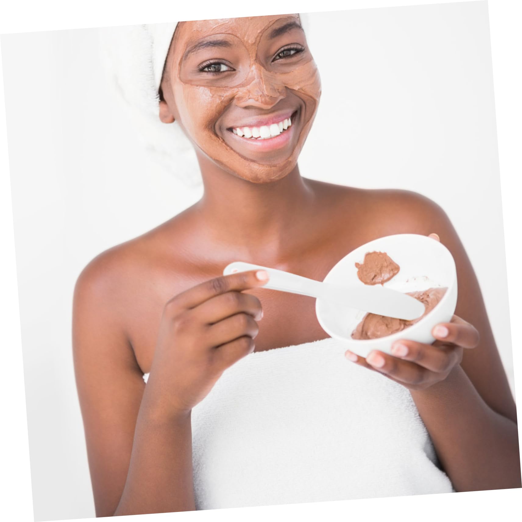 1 Set DIY Facial Mask Mixing Bowl Kit - White Beauty & Skin Care Mask Applicator Holder for Mixing & Applying Face Masks - Perfect for Home Spa, DIY Skincare, and Professional Salon Use