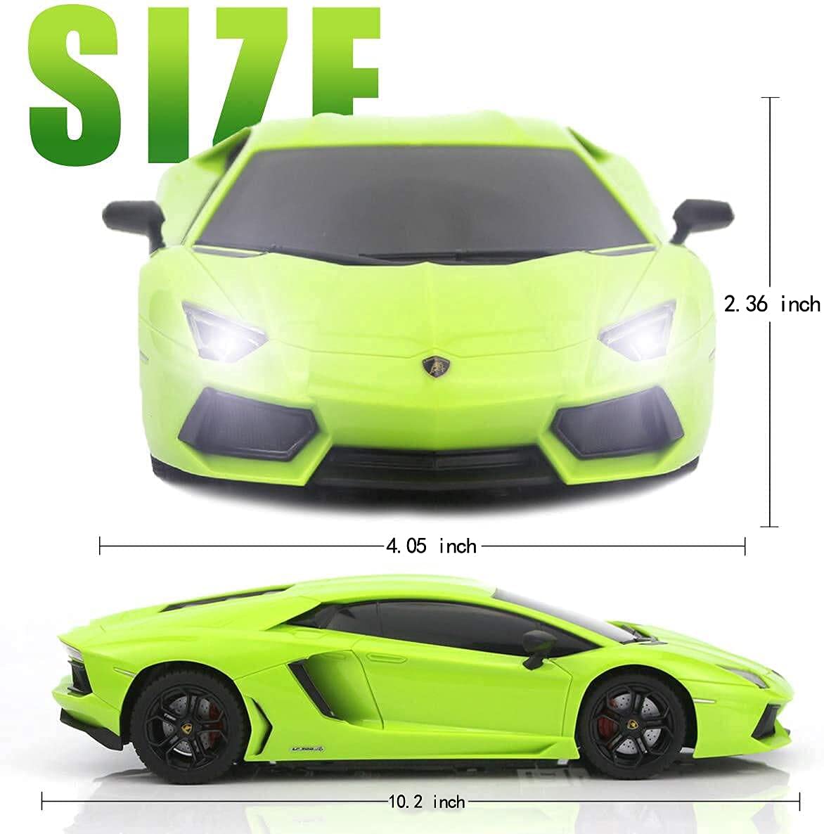 1:18 Lamborghini Aventador RC Car - 2.4GHz Remote Control Electric Racing Car, Licensed Model Vehicle for Kids & Adults | High-Speed Sport Toy for Indoor & Outdoor Play, Birthday Gifts, Hobby Collectors (Green)