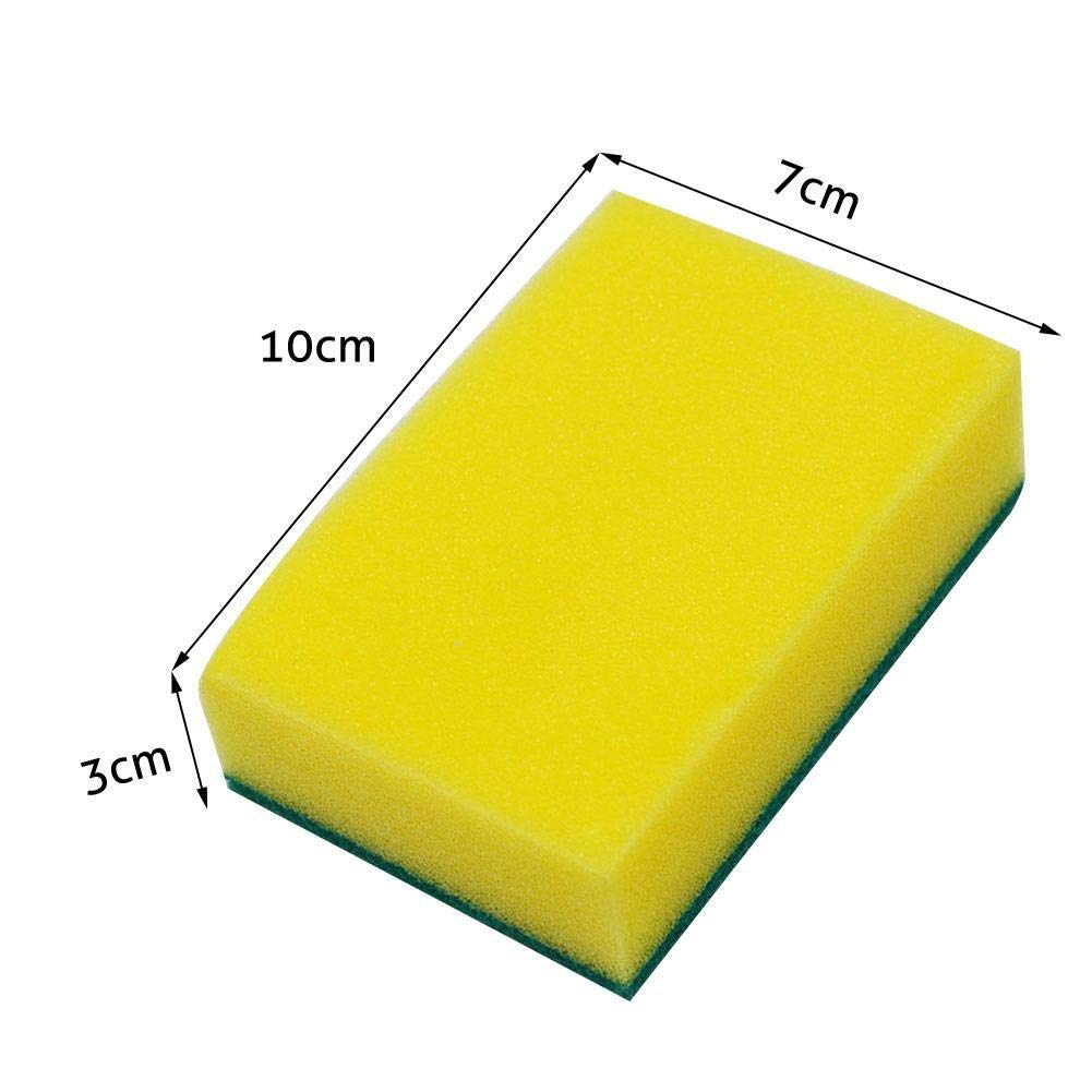 Non-Scratch Kitchen Cleaning Sponges - Dual-Sided Dish Scrubber Sponge for Pots, Pans, Dishes & Bathroom - Gentle Abrasive Scrub Pad for Car Wash & Household Cleaning (1-Pack) - Perfect for Daily Kitchen Cleaning & Tough Stain Removal
