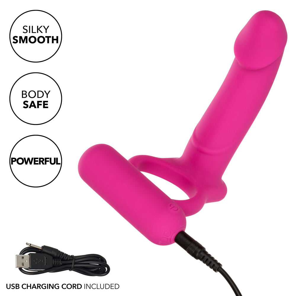 Rechargeable Vibrating Silicone Cock Ring for Men - Double Diver Design for Enhanced Pleasure - Perfect for Couples Play & Solo Use