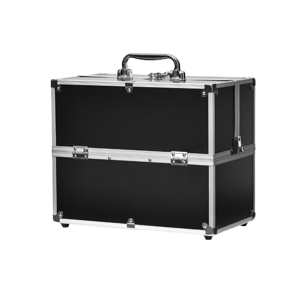 Professional Makeup Case #771 - Large Cosmetic Organizer with Mirror & Brush Holder for Travel, Home, and Salon Use