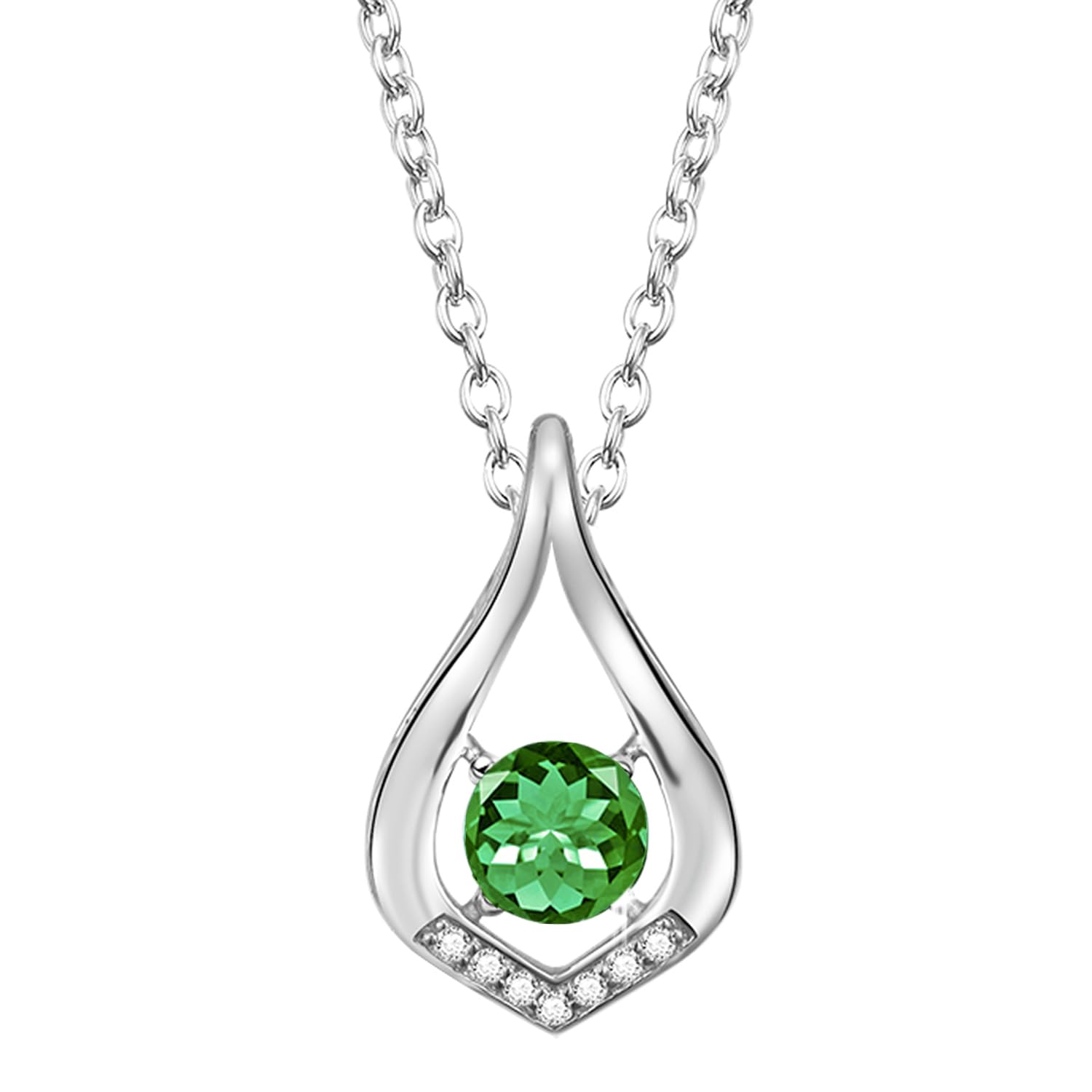 12 Months Colorful Birthstone Necklace for Women - Sterling Silver Infinity Pendant Jewelry Gift for Anniversary, Birthday, Christmas & Valentine's Day | Perfect for Everyday Wear, Special Occasions & Thoughtful Gifting