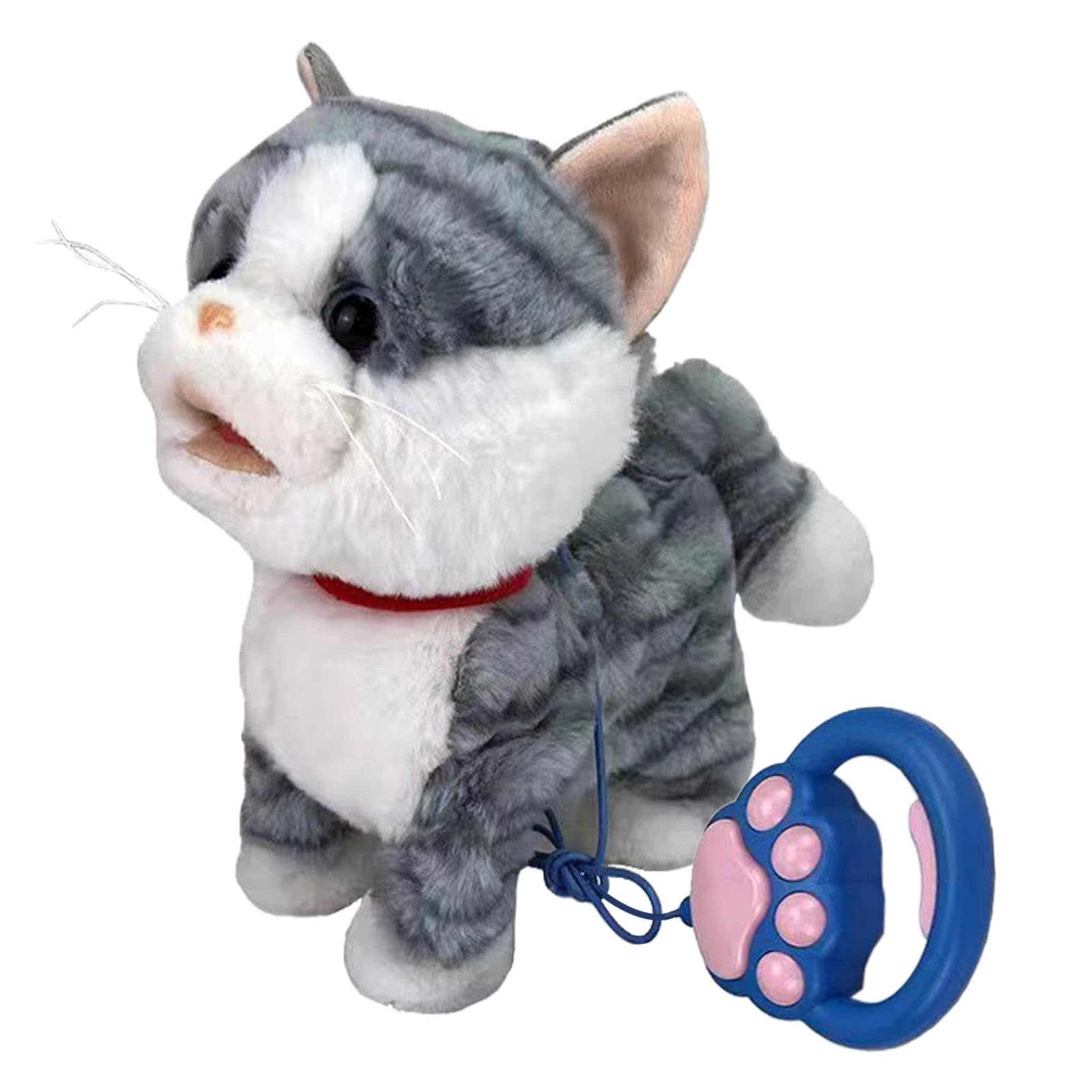 Interactive Electric Walking Plush Cat Toy for Kids - Soft Stuffed Animal with Fun Sounds & Motion, Perfect for Playtime & Pet Entertainment | Unique Gift for Cat Lovers