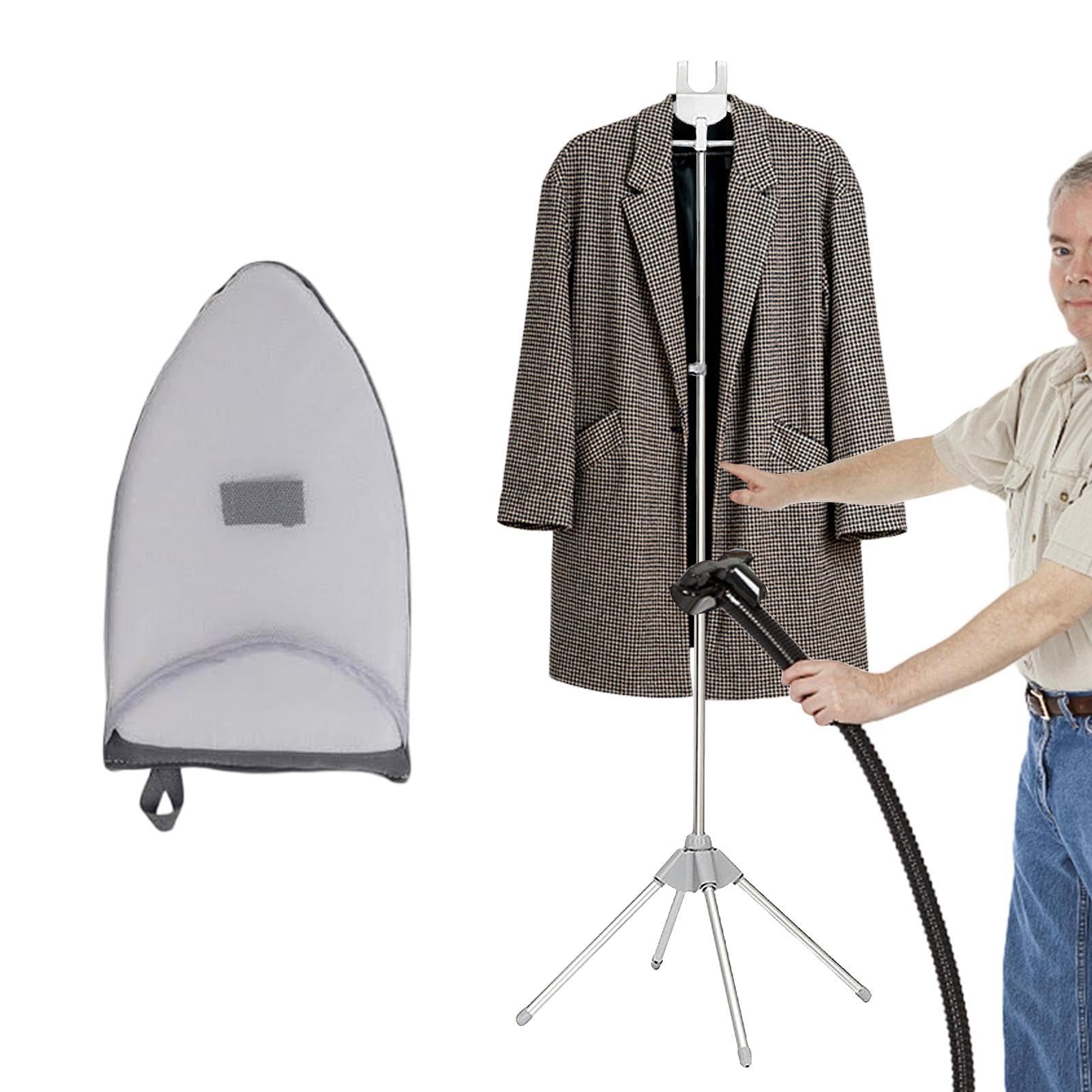 Adjustable Clothes Steamer Stand - Portable Garment Steamer Rack with Hanger for Wrinkle-Free Clothes | Perfect for Travel, Home, and Professional Use