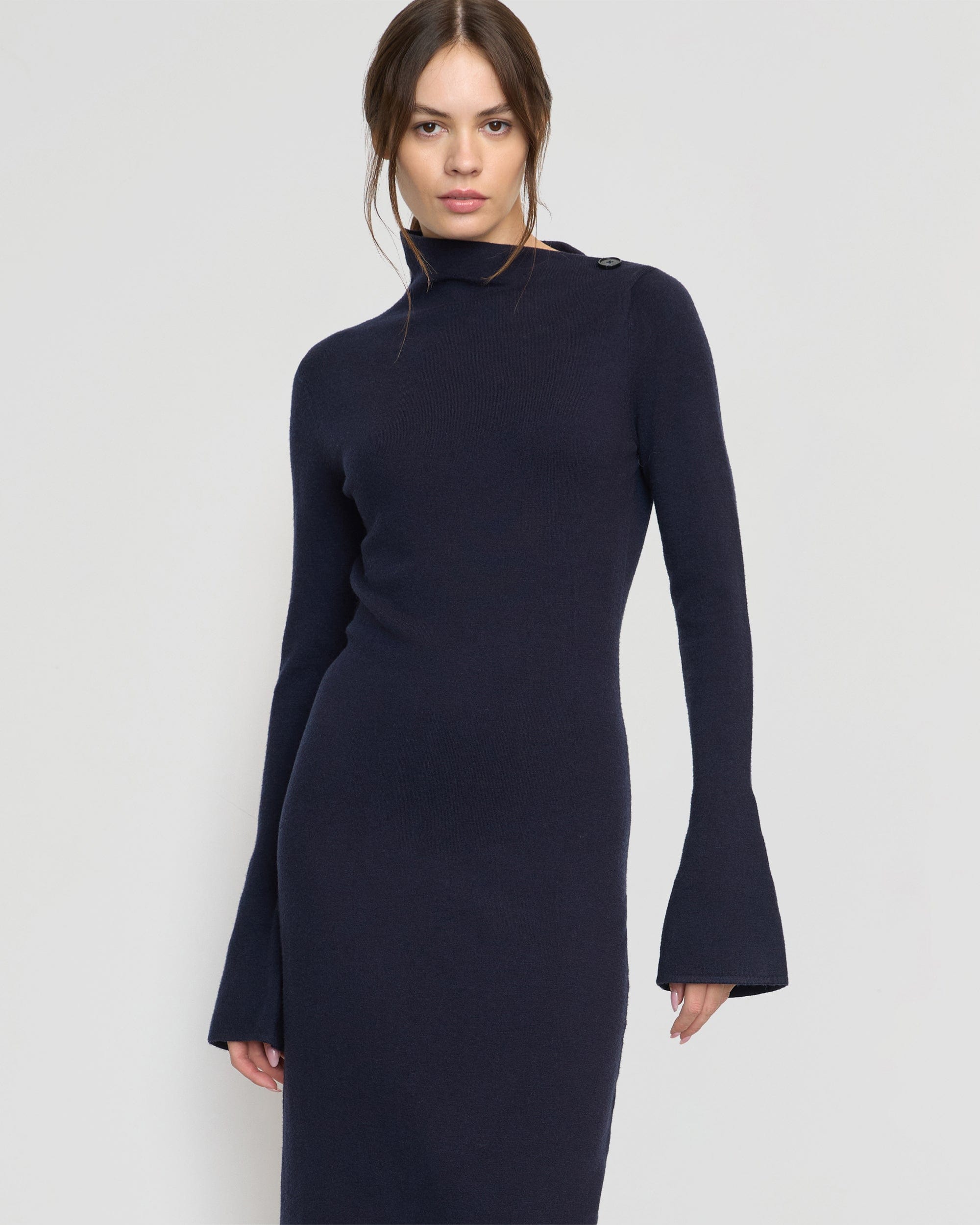 Keaton Bell Sleeve Midi Dress for Women - Flowy Elegant Vintage Style Dress with Flared Sleeves - Perfect for Weddings, Parties & Special Occasions