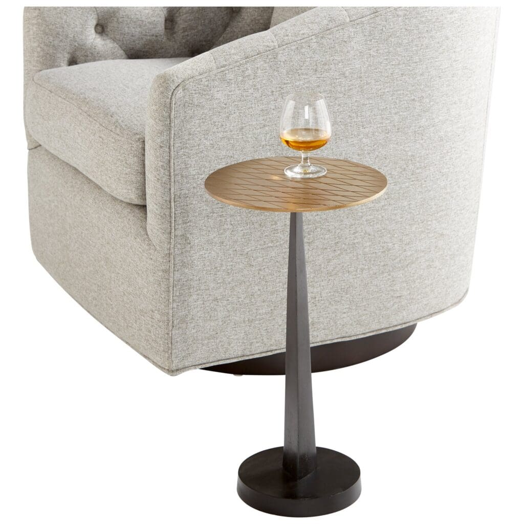 Cyan Design 10731 Beauvais Side Table - Aged Brass & Black Finish - Elegant End Table for Living Room, Bedroom, or Office Decor
