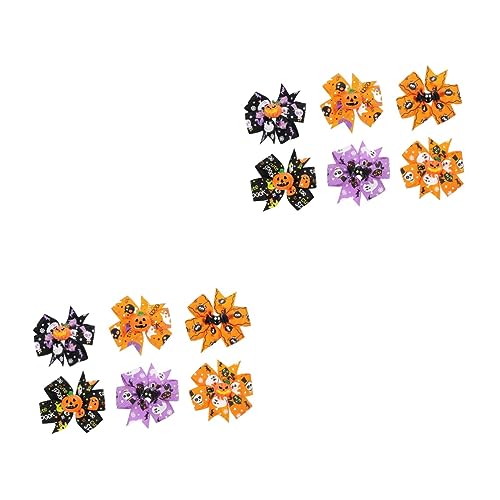 FOMIYES 12 Pack Halloween Hair Clips - Bat Bow Barrettes & Ribbon Resin Hairpins for Girls, Women | Cute Halloween Party Accessories & Costume Hair Decorations