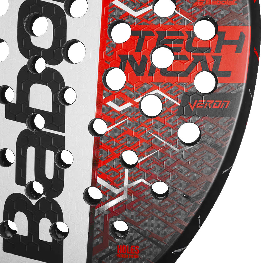 Babolat Technical Veron Tennis Racket - Black/Red | High-Performance Racquet for Competitive Play & Training | Perfect for Advanced Players & Tournaments