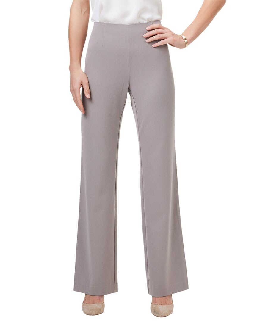 NIC+ZOE Avenue Wide Leg Trouser - Women's High Waisted Flowy Pants for Work, Office & Casual Wear | Comfortable Stretch Fabric for All-Day Wear