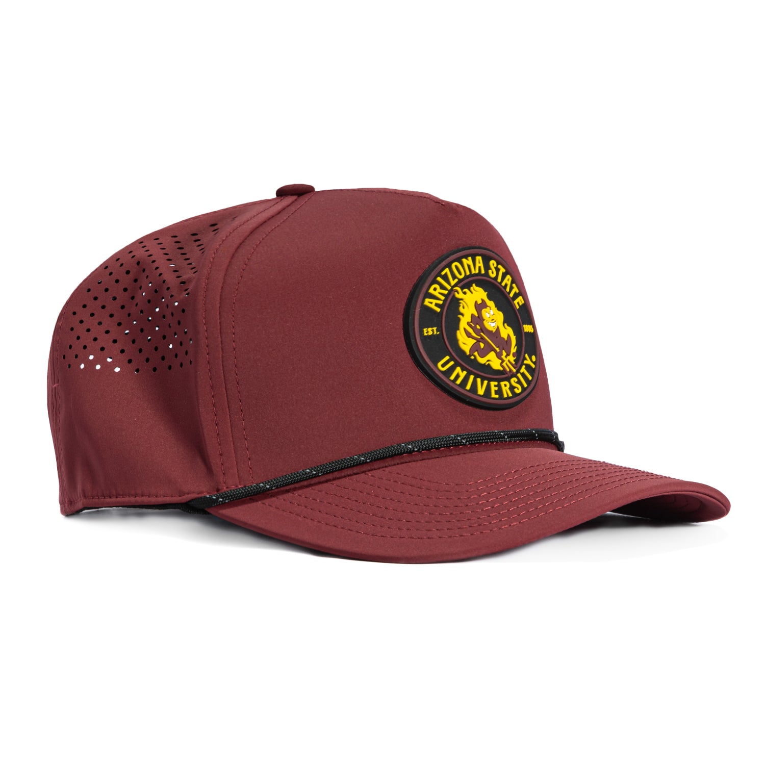 Branded Bills Arizona State University Sparky Rope Snapback Curved Hat - Maroon Sun Devils Cap for Men & Women - Perfect for Game Day, Tailgating & College Fan Gear