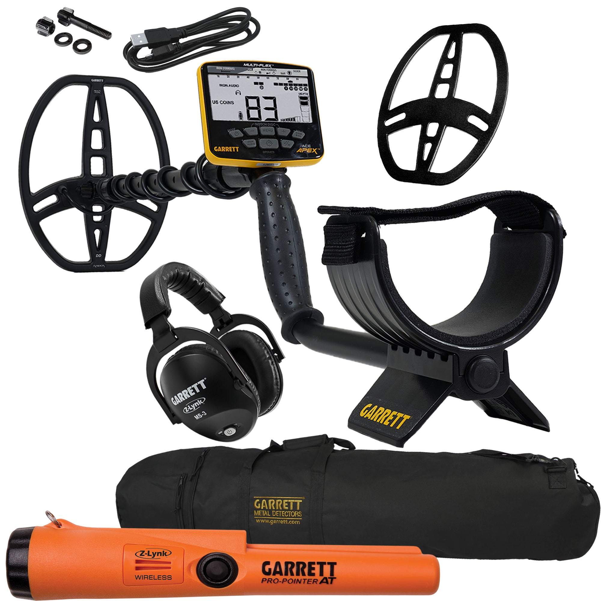 Garrett ACE APEX Metal Detector with Wireless Headphones, Waterproof Carry Bag & Pinpointer - Professional Gold & Coin Detector for Beach, Park & Treasure Hunting Adventures