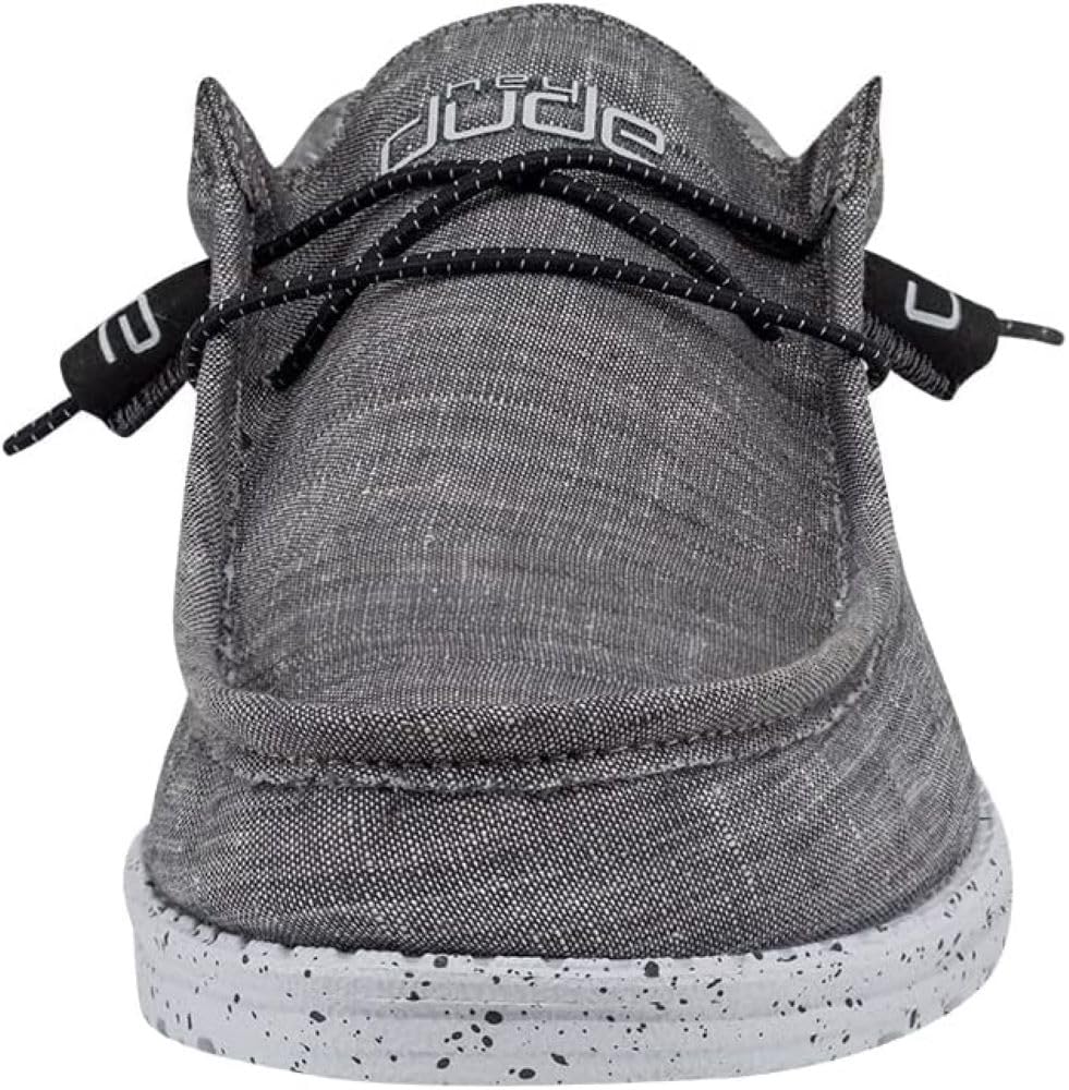 Hey Dude Men's Wally Chambray Loafers - Comfortable Lightweight Slip-On Shoes for Men | Casual Walking, Travel & Everyday Wear