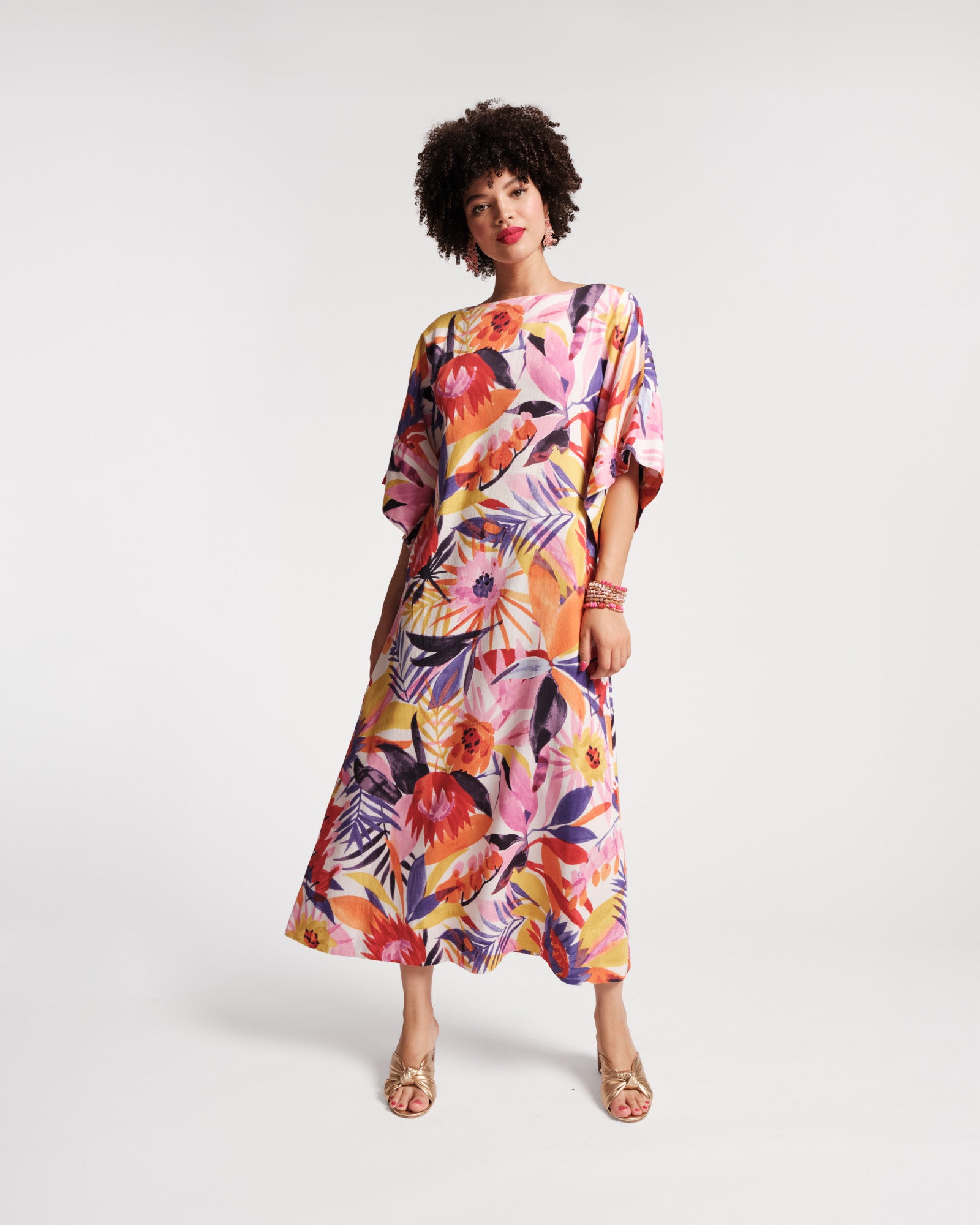 Spinnaker Maxi Dress - Lanai Floral Print Beach Cover Up | Lightweight Summer Dress for Women | Perfect for Vacations, Poolside Lounging & Casual Outings