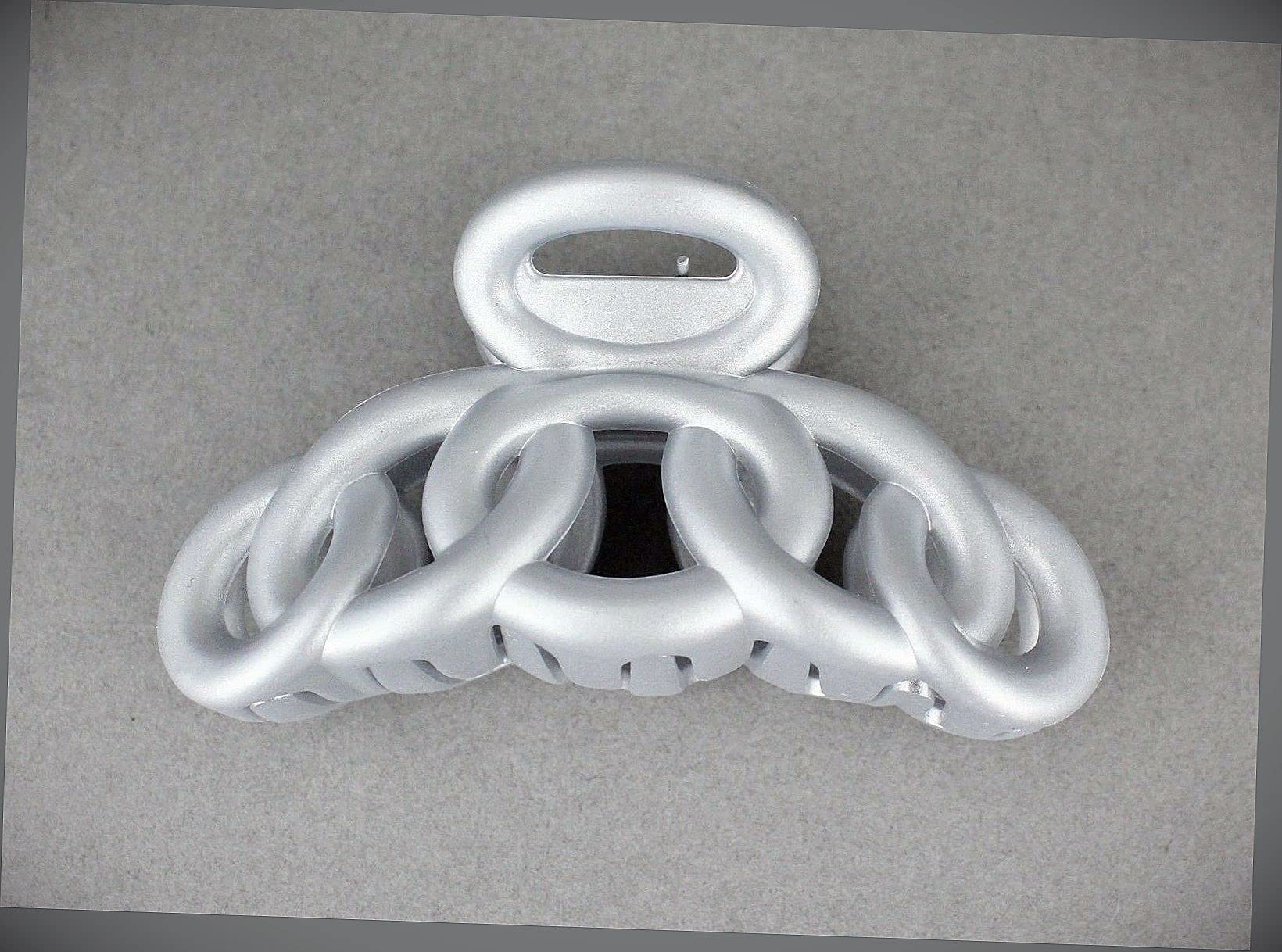 Silver Hair Clip for Women - 3 3/8