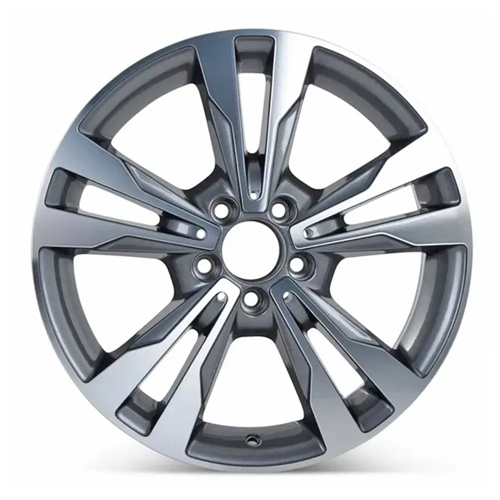18 Inch Mercedes C300 Wheel Replacement - Machined Charcoal Replica Rim 85370 | OEM Style Alloy Wheels for Mercedes-Benz C300 Sedan & Coupe | Perfect for Upgrades, Customization & Winter Tire Sets