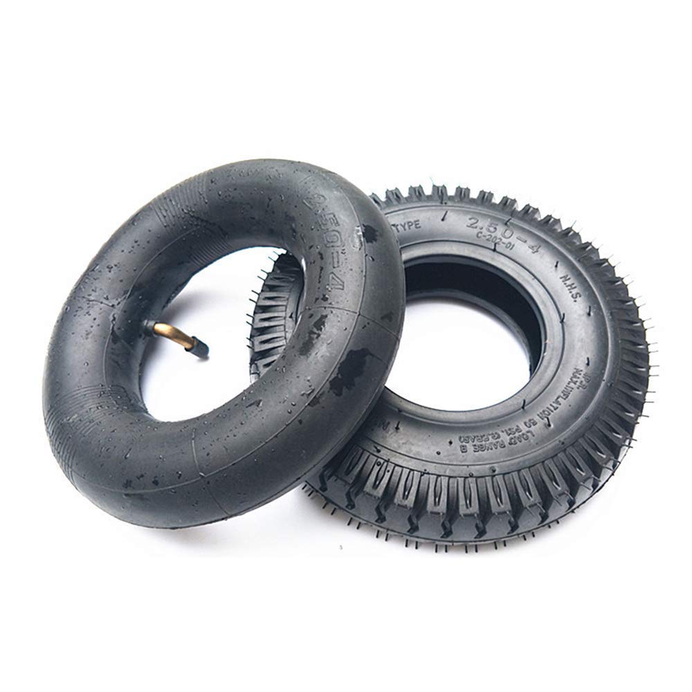 8-Inch 2.50-4 Inflatable Electric Scooter Tires - Non-Slip Wear-Resistant Inner & Outer Tires for 3-Wheel & 4-Wheel Mobility Scooters - Durable Replacement Tires for Seniors & Adults - Perfect for Outdoor Commuting & Shopping Trips