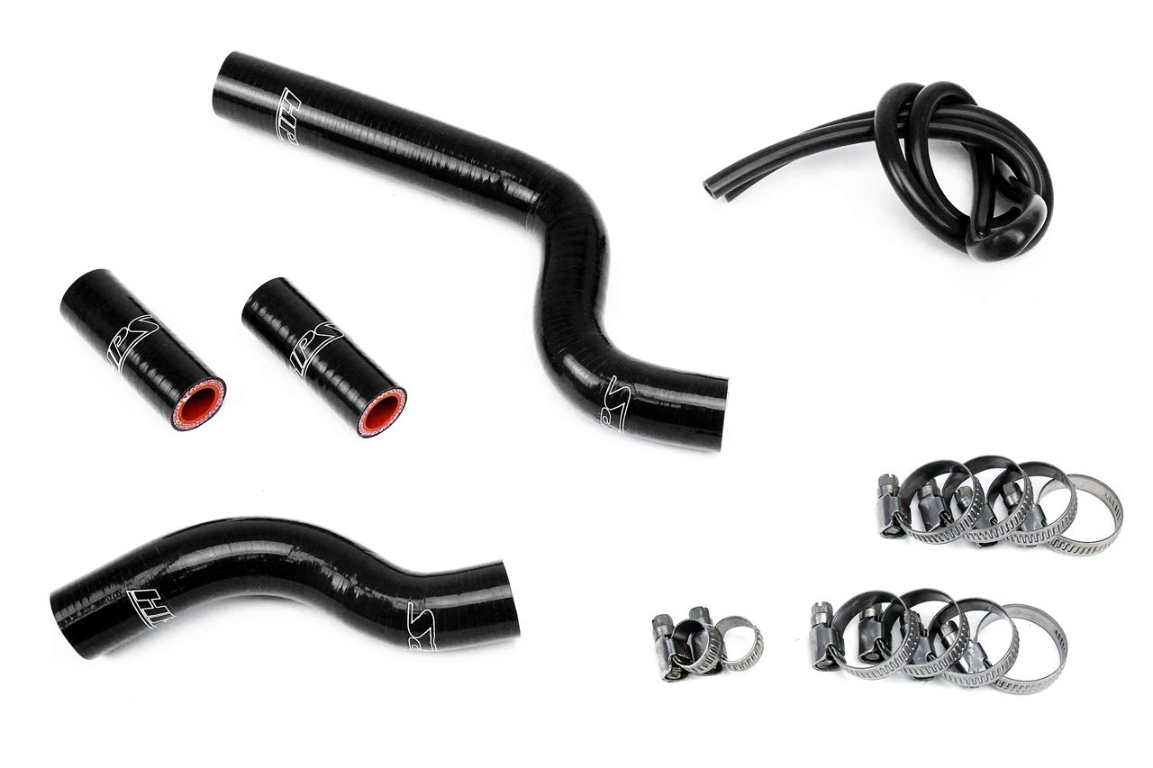 HPS Black Silicone Radiator Hose Kit - OEM Replacement 57-1756-BLK - High Performance Coolant Hose for Car, Truck & SUV Engine Cooling System