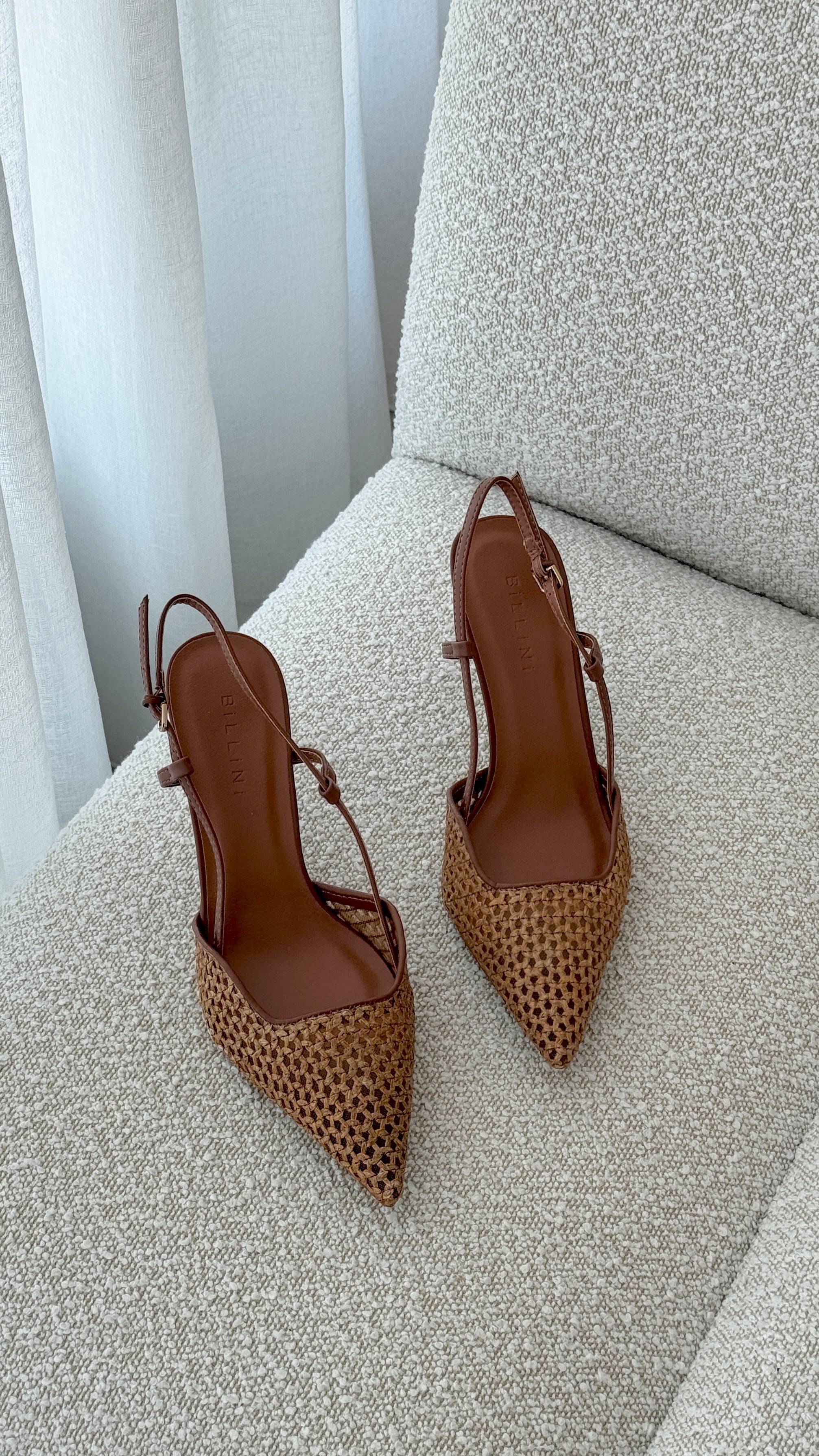 Kameron Heel Dark Tan Natural Women's Comfortable Block Heels - Perfect for Office, Party & Everyday Wear