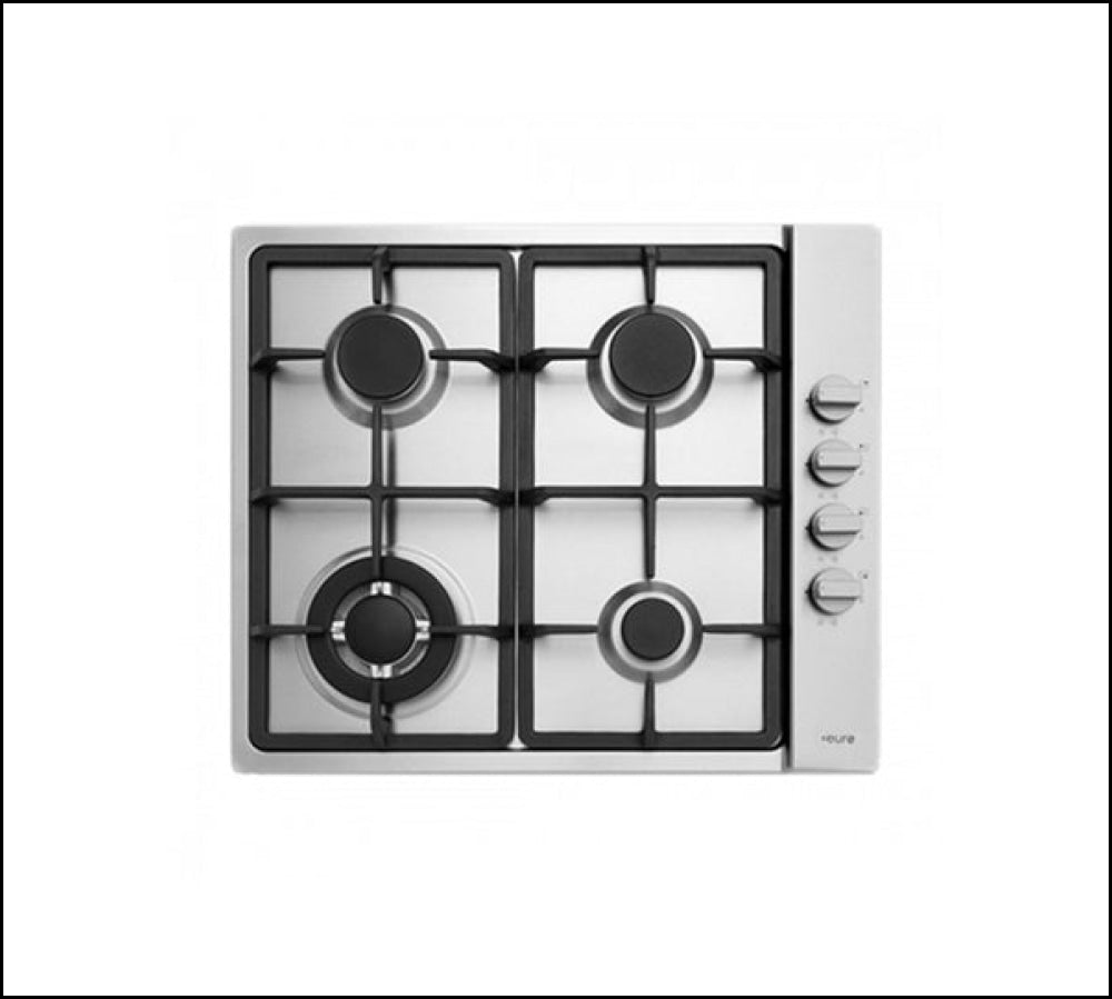 Euro Appliances ECT60GX 36-Inch Stainless Steel Gas Cooktop - 5 Sealed Burners, Easy Clean Surface for Professional Home Cooking | Perfect for Kitchen Remodel & Gourmet Chefs