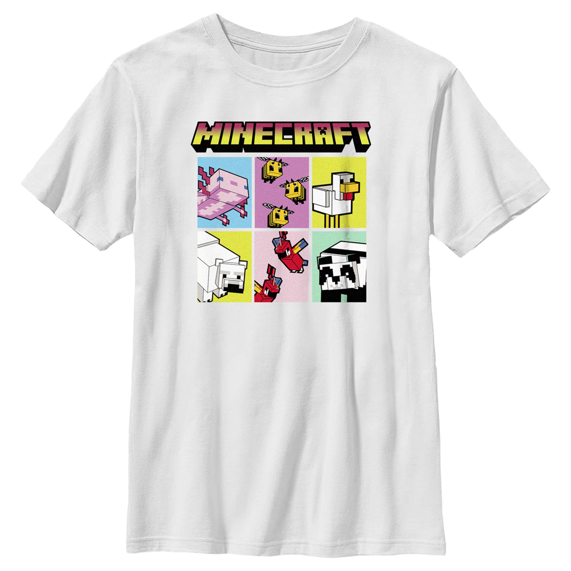 Boys Minecraft Animal Mobs Graphic T-Shirt - Cute Gaming Tee for Kids, Birthday Gifts & Casual Wear